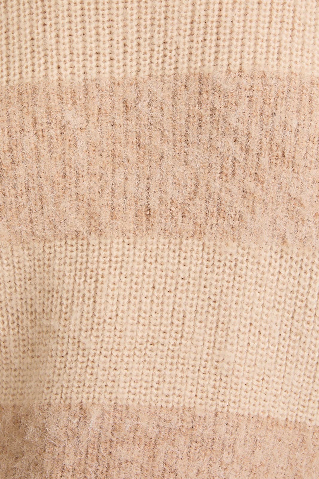 Taupe Stripe Mock Neck Sweater - FINAL SALE