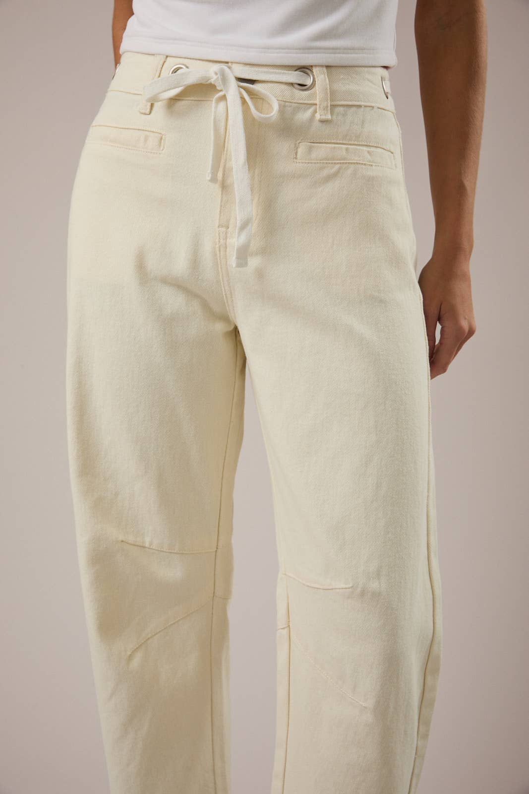 Cream Barrel Jeans