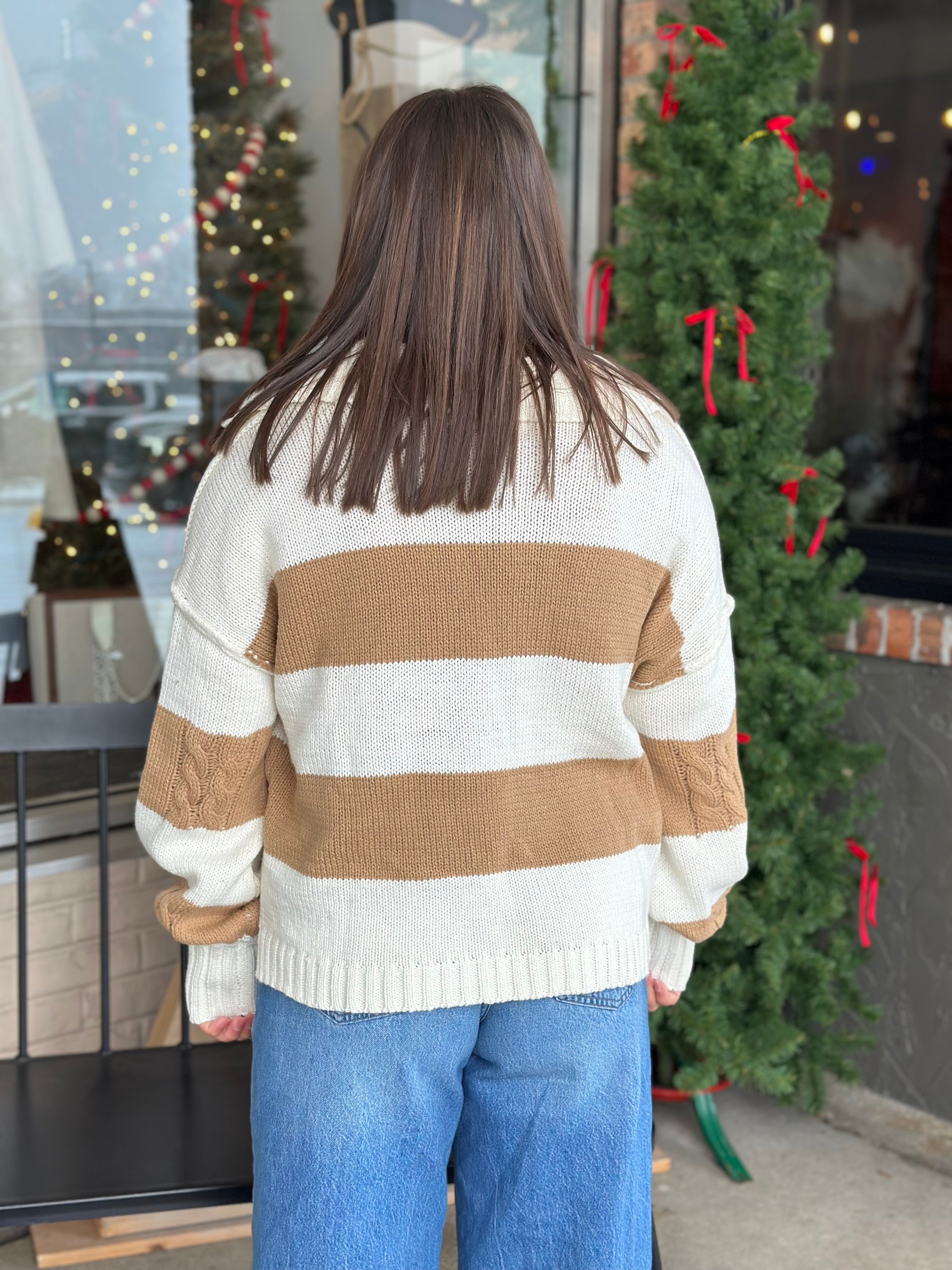 Mocha Chunky Knit Pullover - FINAL SALE