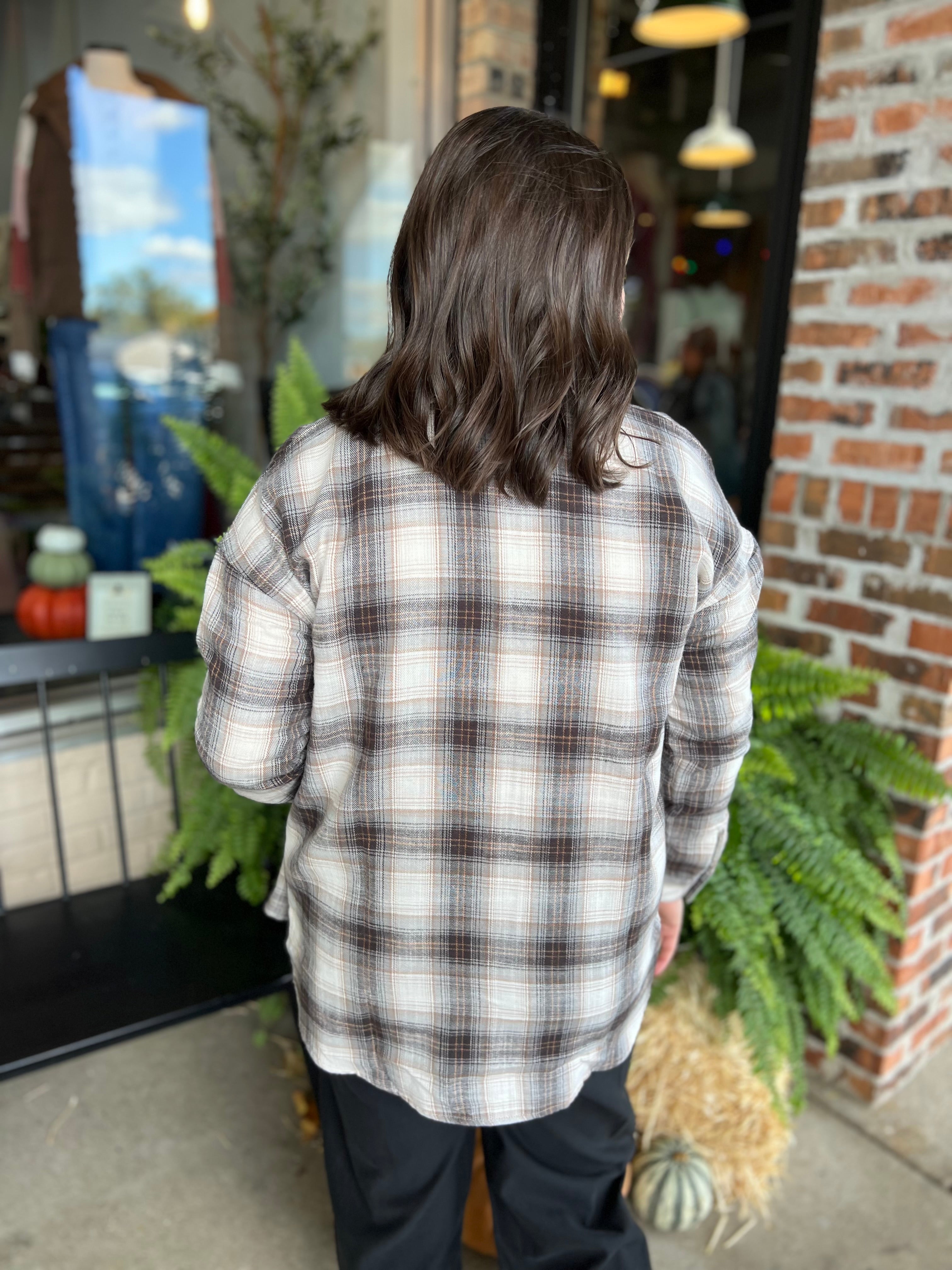 Charcoal Oversize Flannel