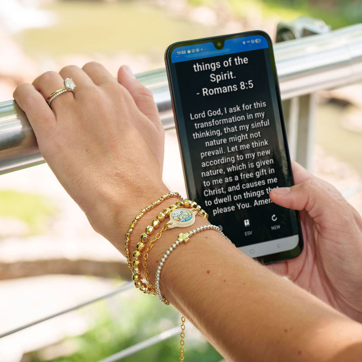 4K Gold-Plated Tap To Pray® Chain Bracelet