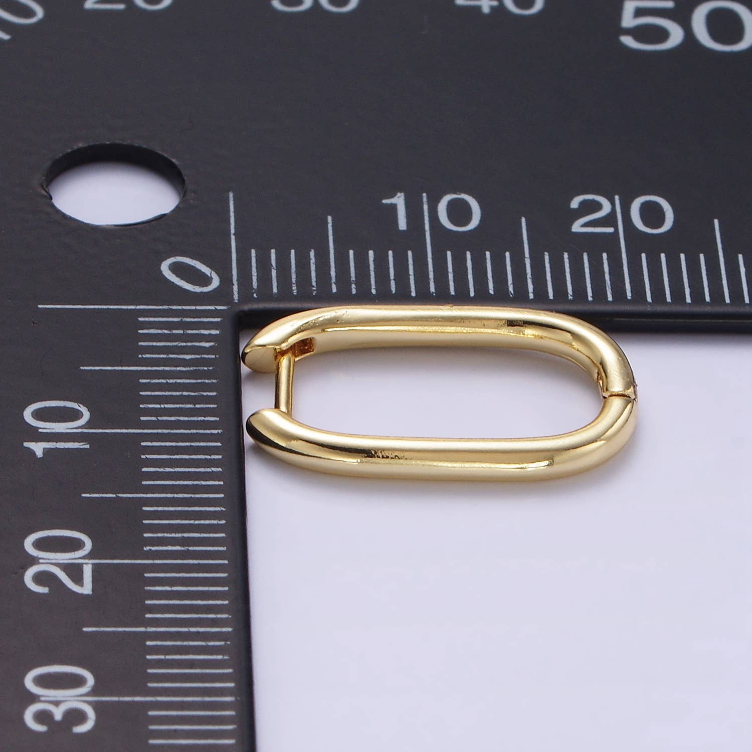 Gold Filled Minimalist Oblong Hoop Earrings
