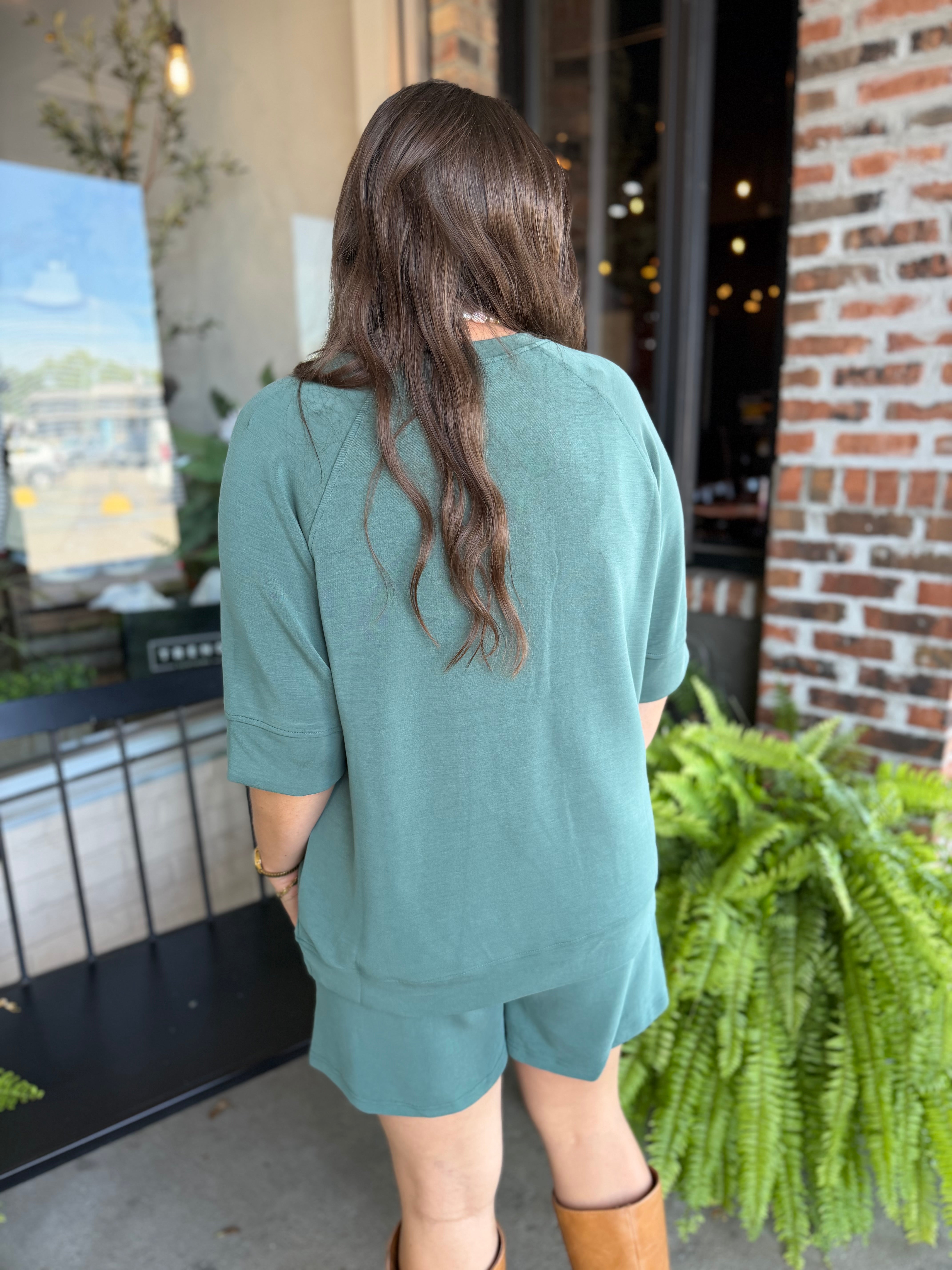 Green Laguna Short Sleeve Top
