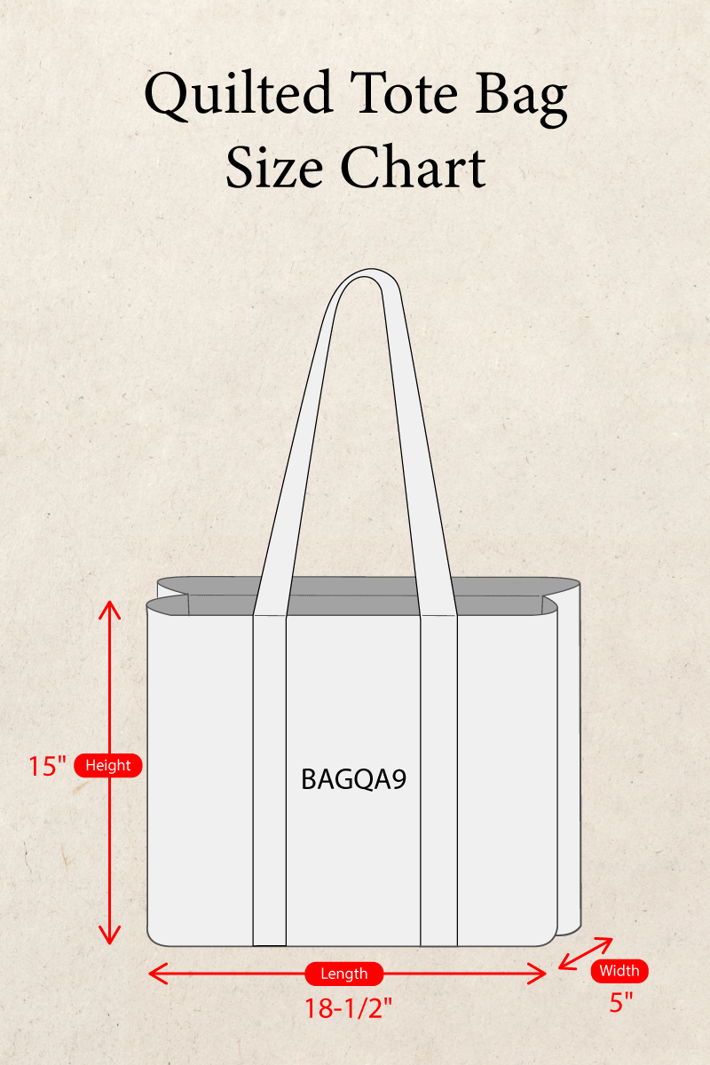 Ivory Quilted Tote Bag: