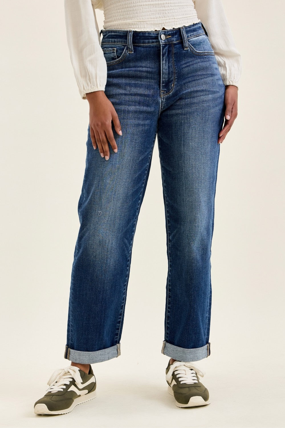 Mid Rise Boyfriend Jeans