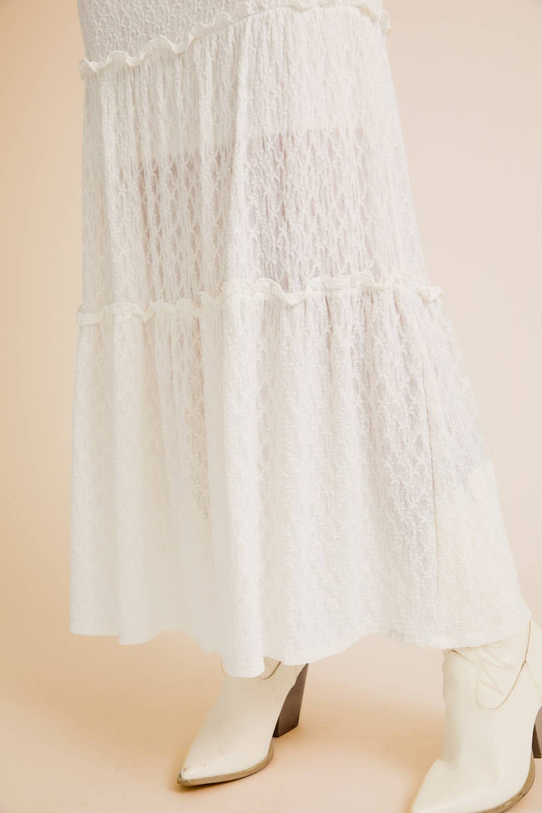 White Lace Maxi Skirt