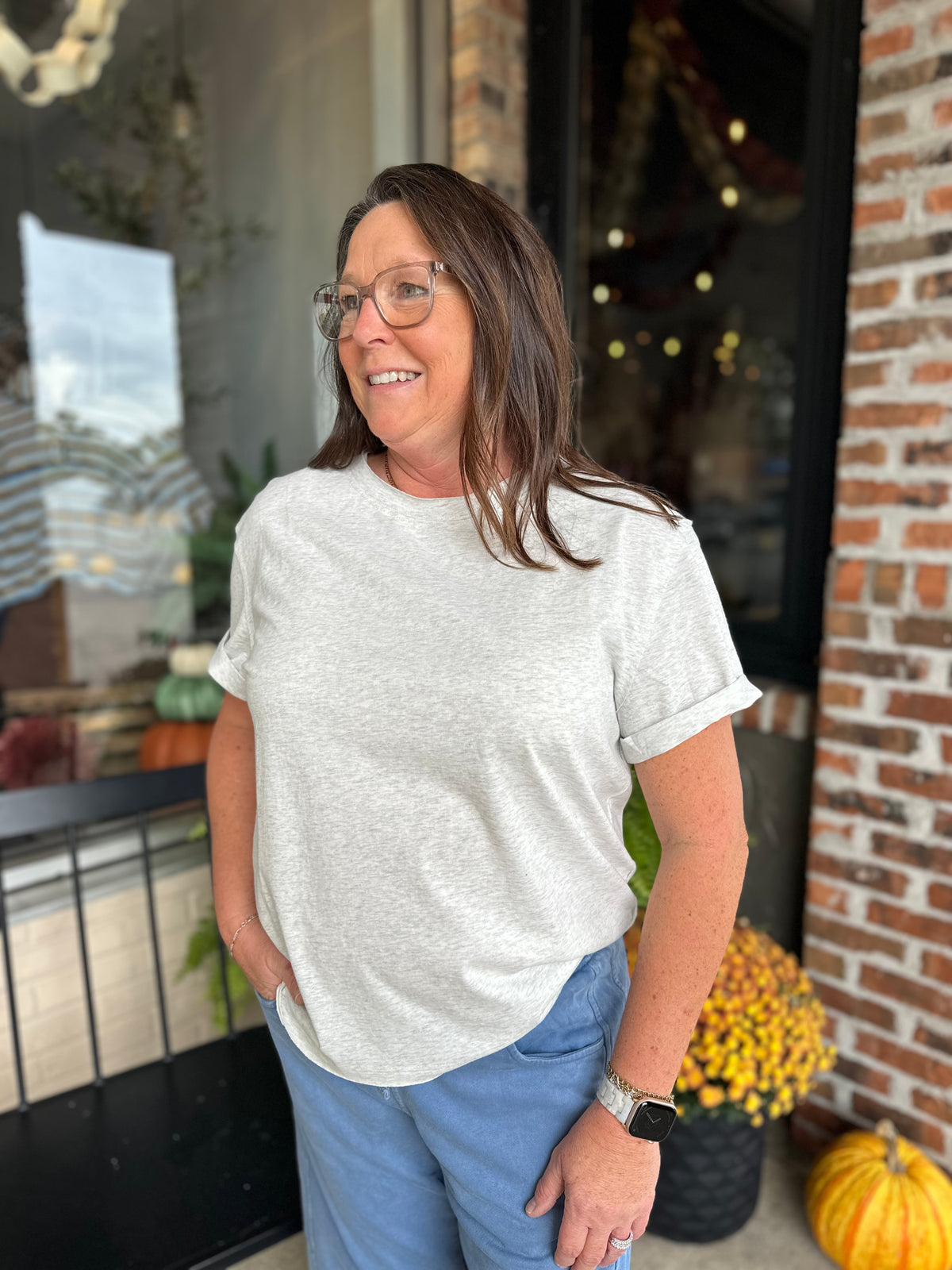 Light Heather Grey Short Sleeve Baby Tee