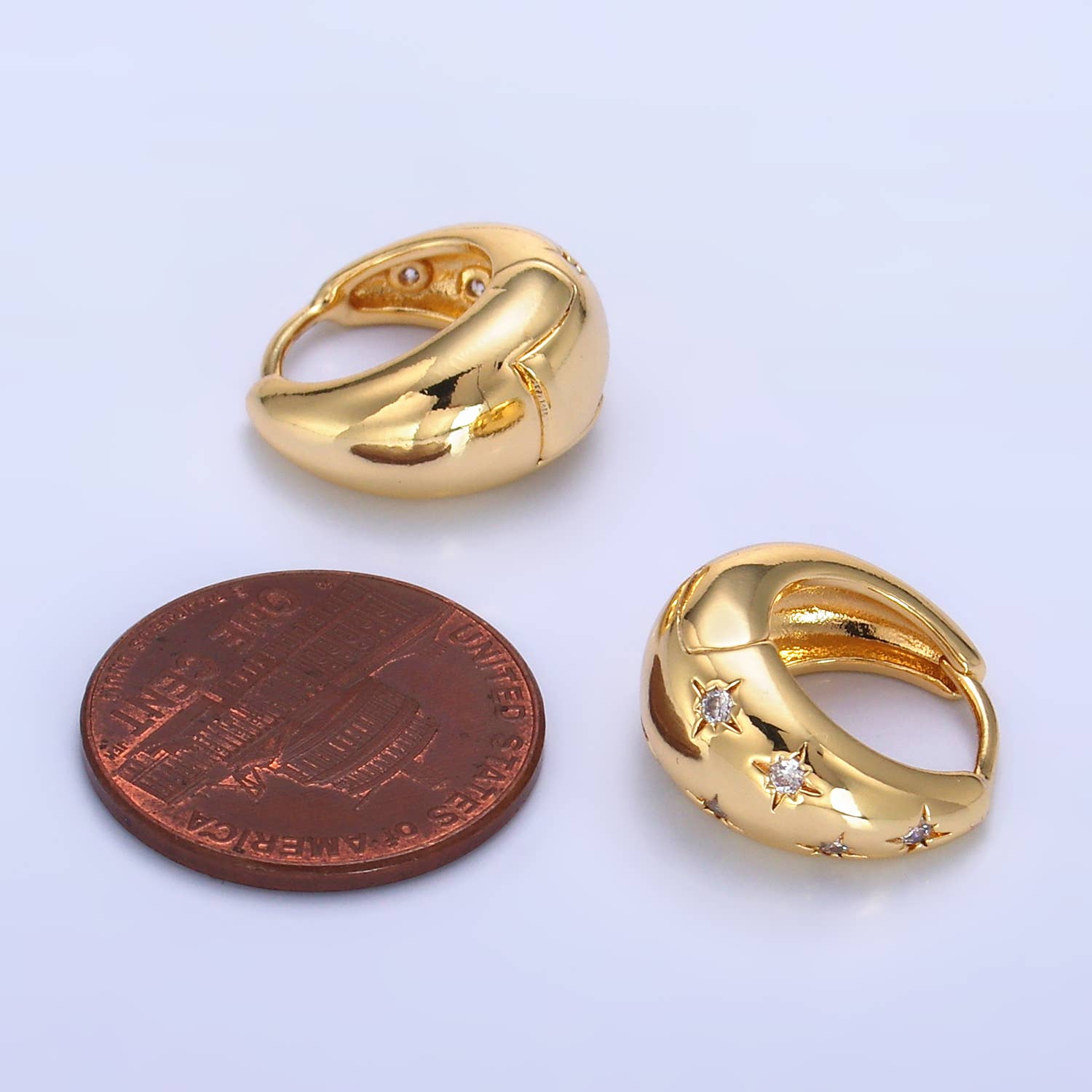 Minimalist Dome Gold Hoop