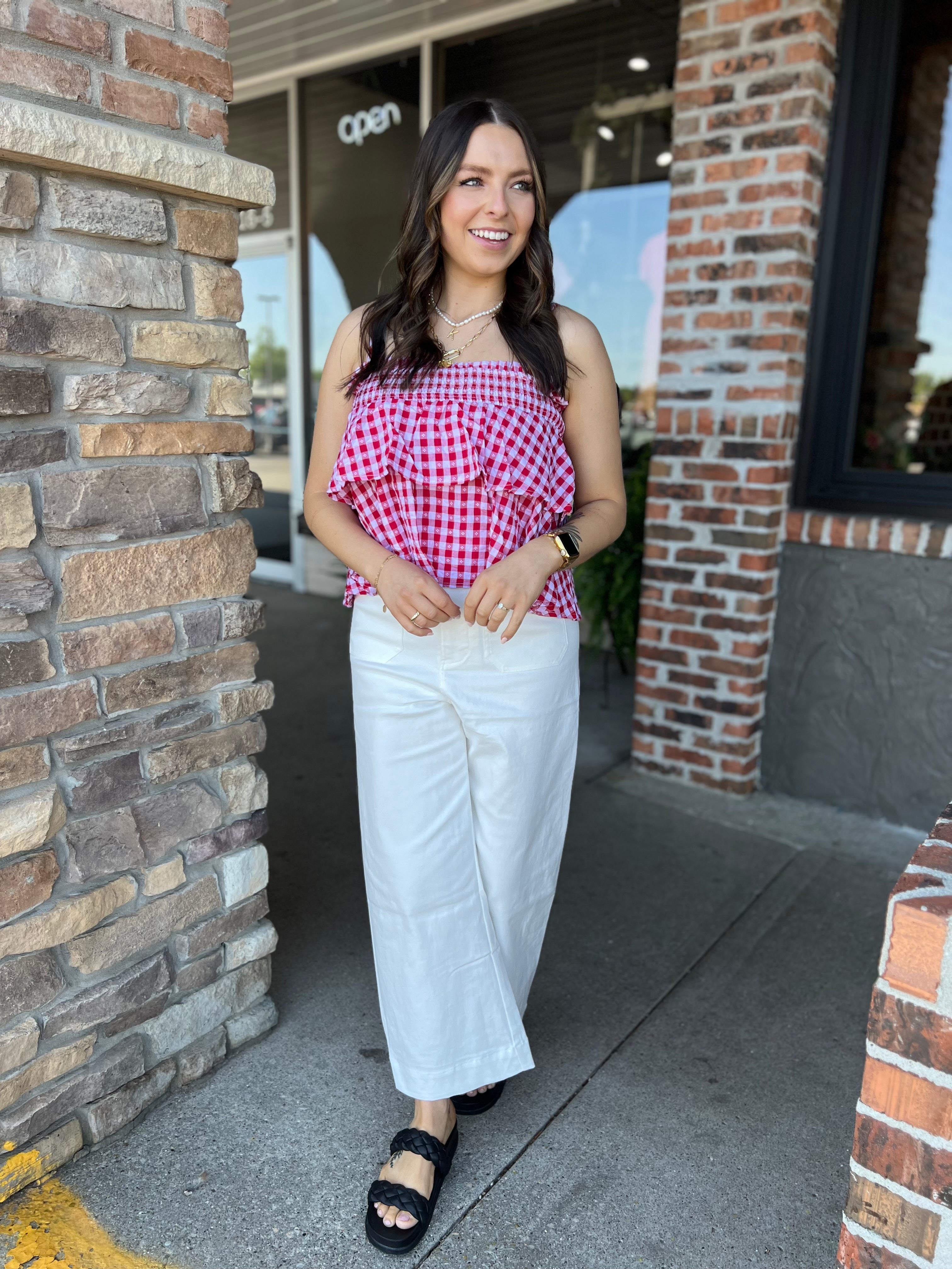 Red Checkered Tank - FINAL SALE