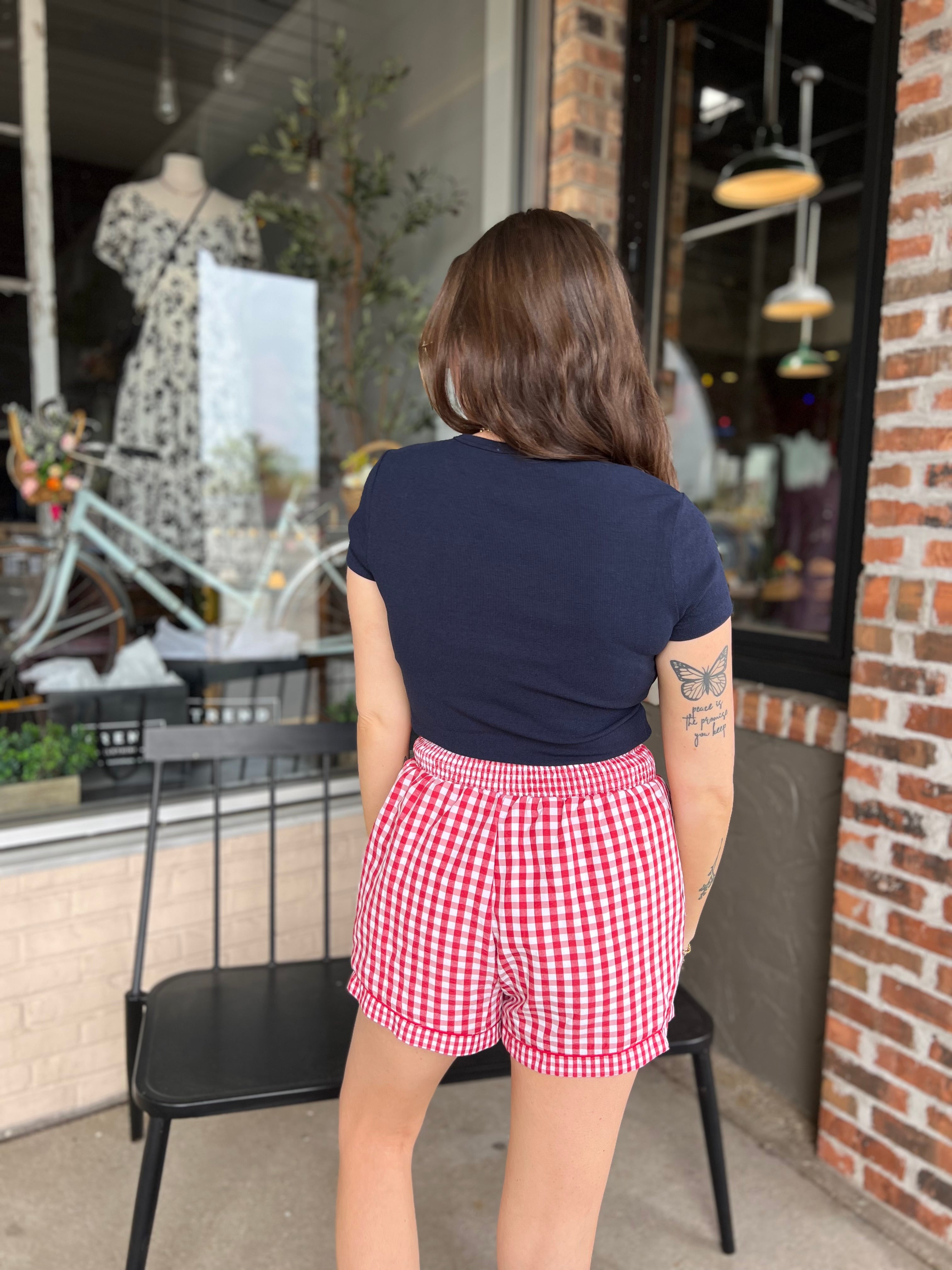 Red Gingham Shorts