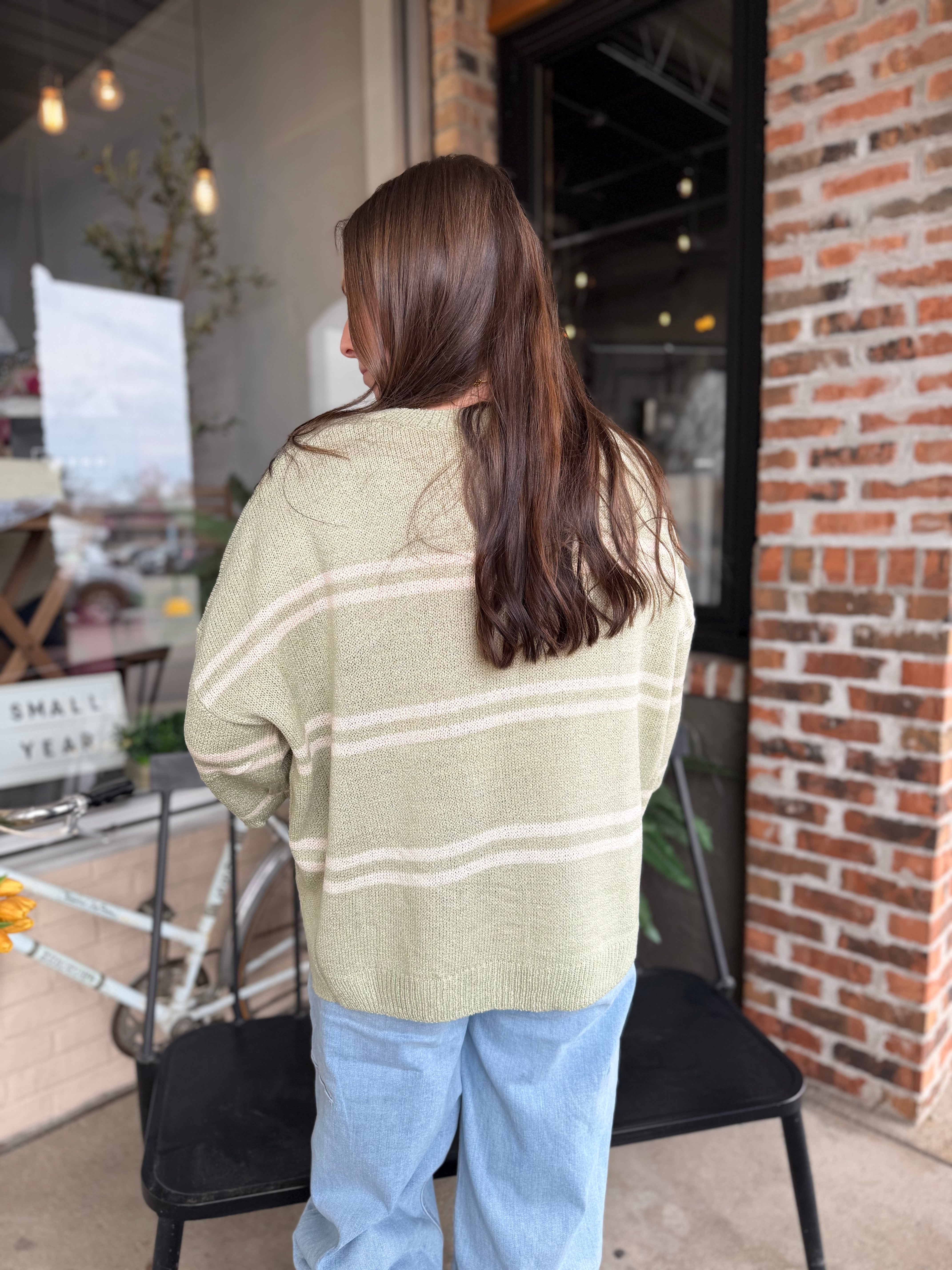 Sage Drop Shoulder Sweater