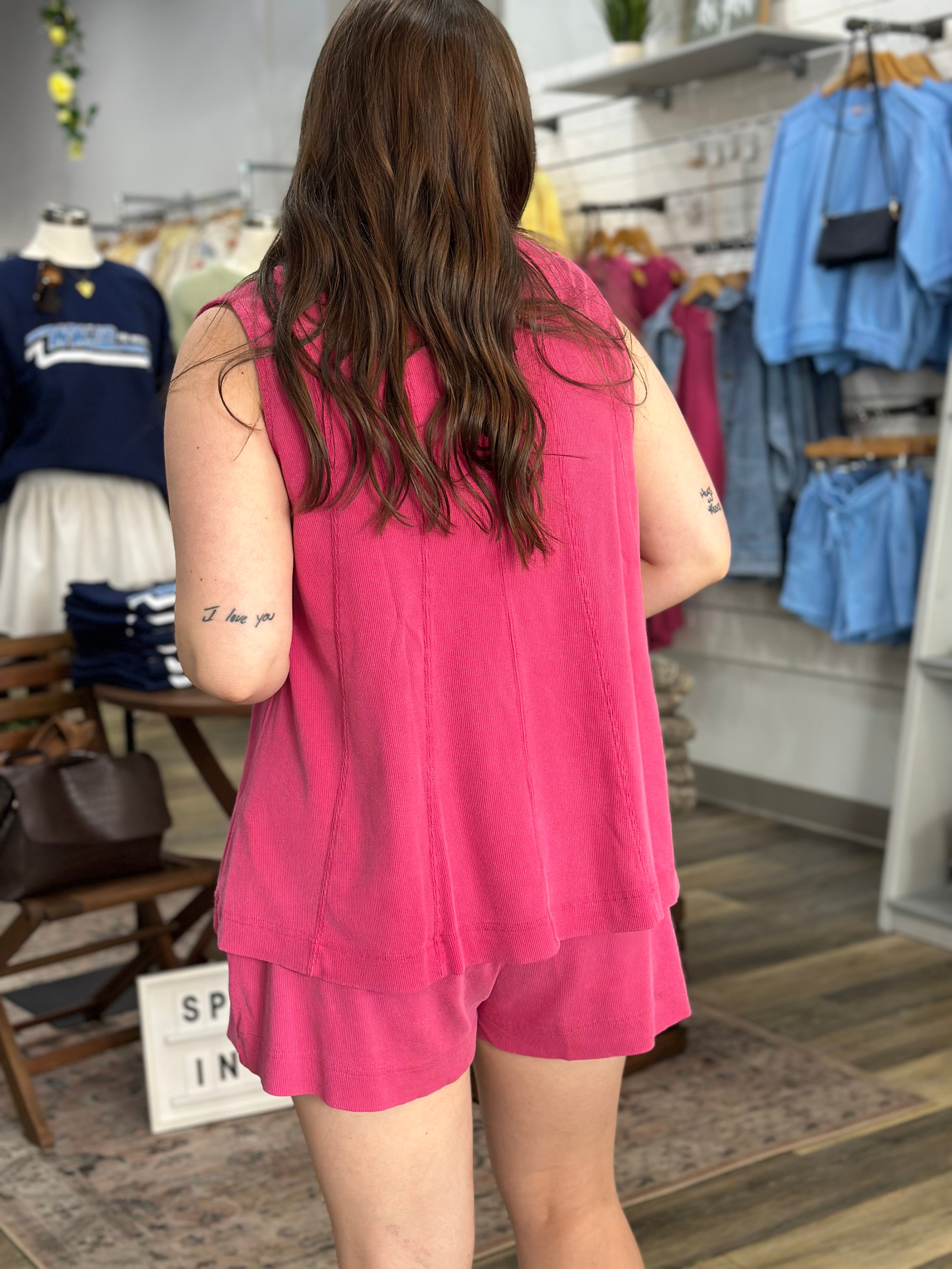 Plum Pink Baby Doll Tank - FINAL SALE