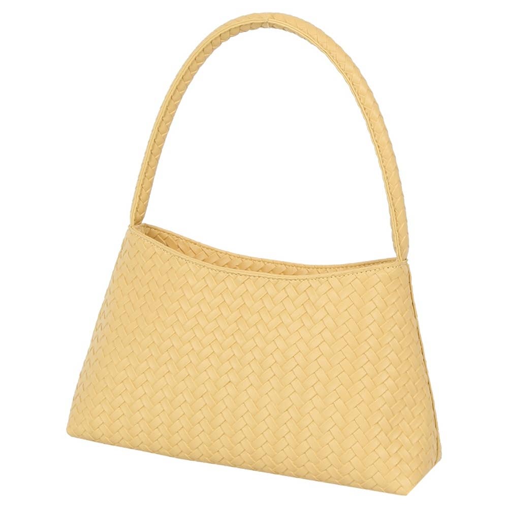 Mustard Woven Shoulder Bag