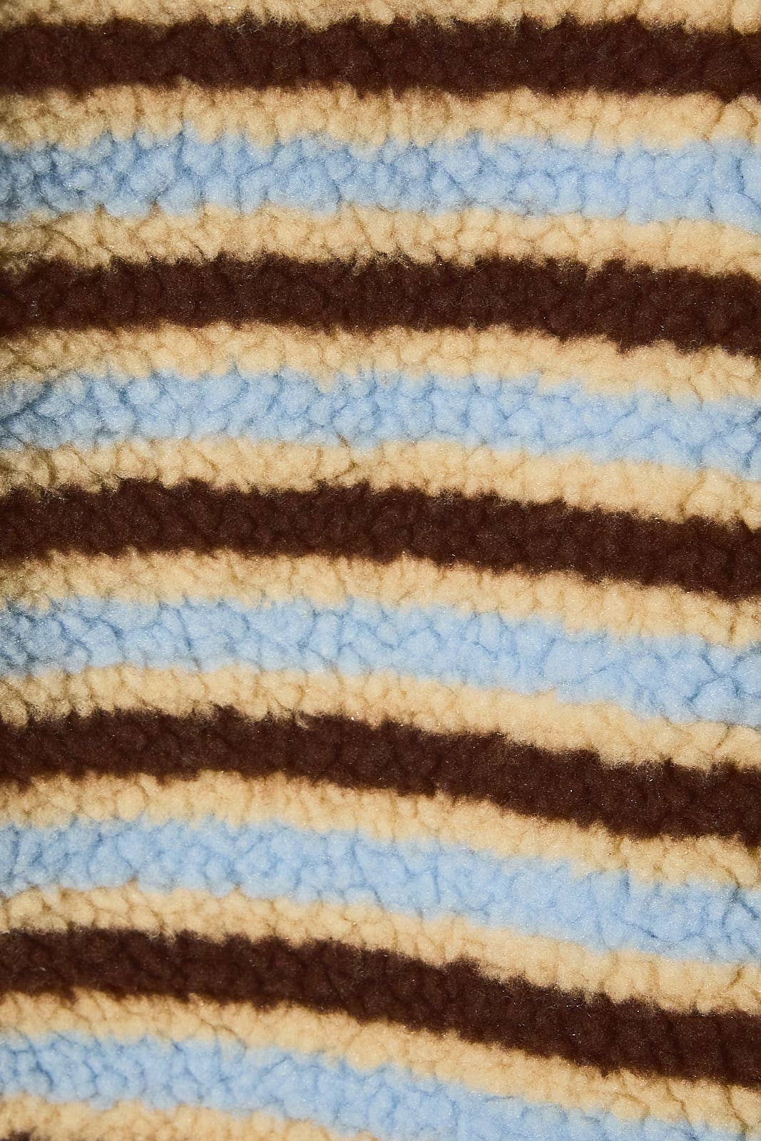 Blue and Brown Stripe Fleece Pullover