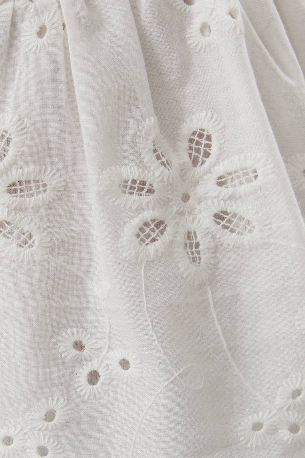 White Collared Eyelet Mini Dress
