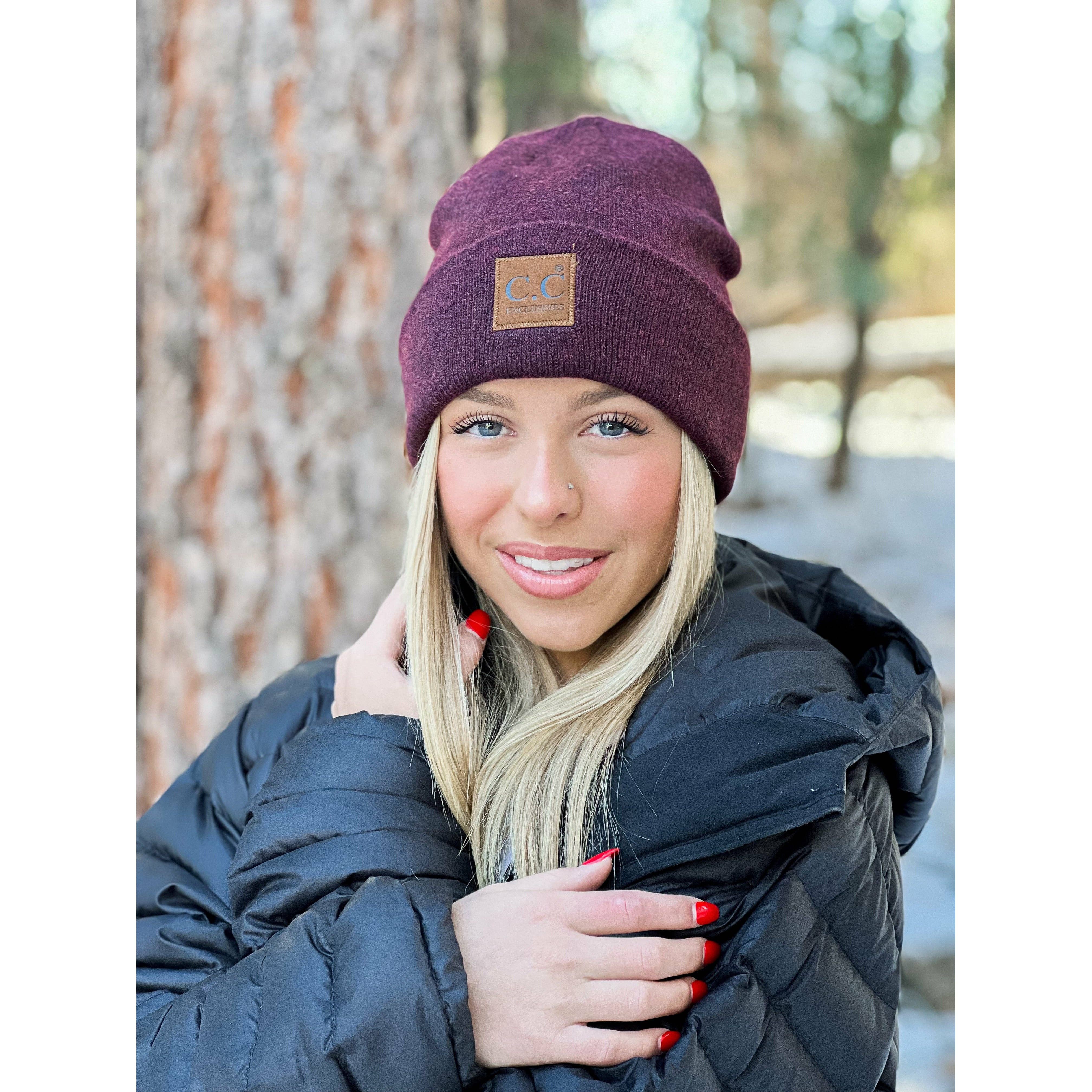 White Ribbed Beanie