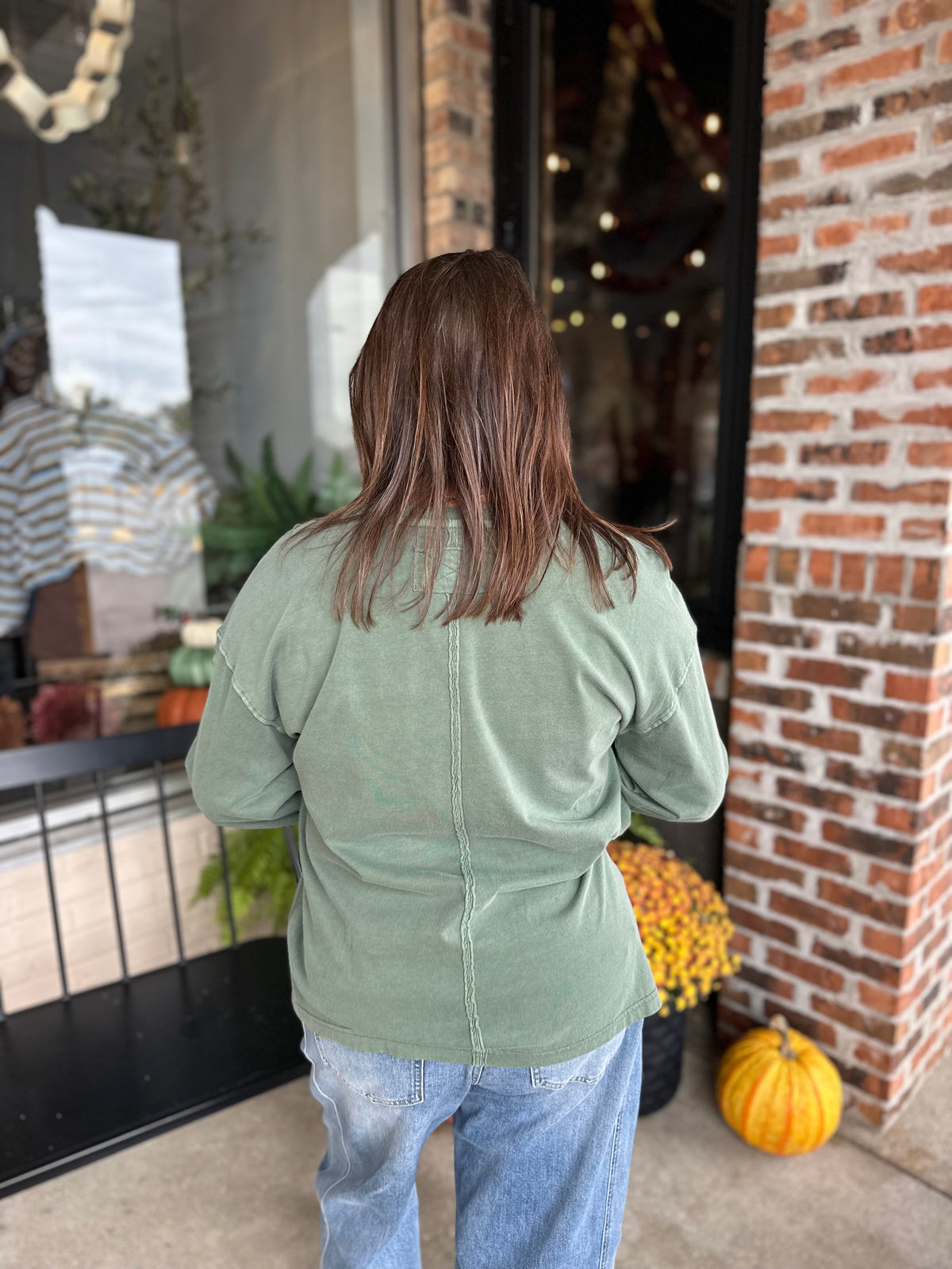 Green Washed Crewneck