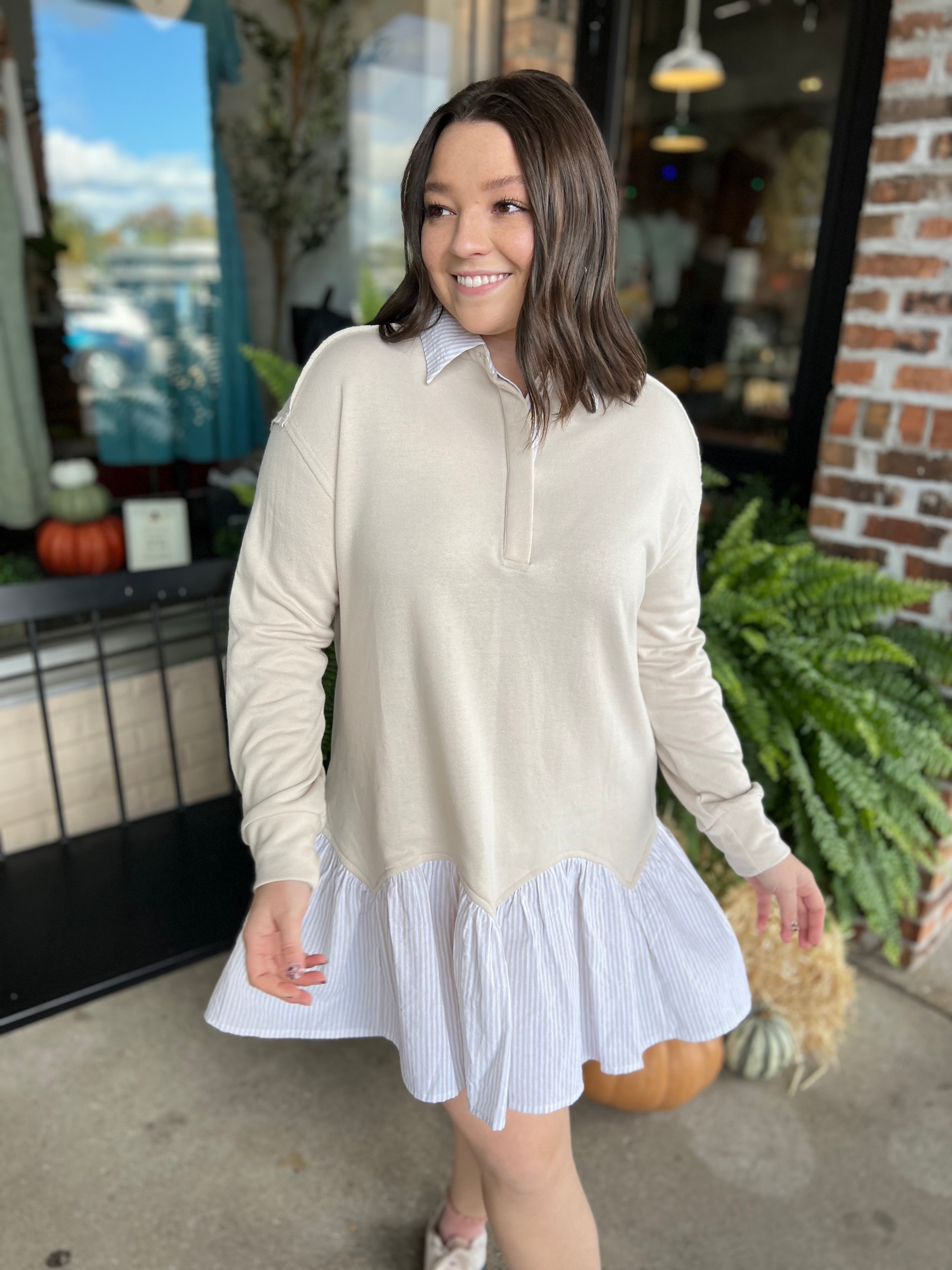 Seashell Sweatshirt Dress