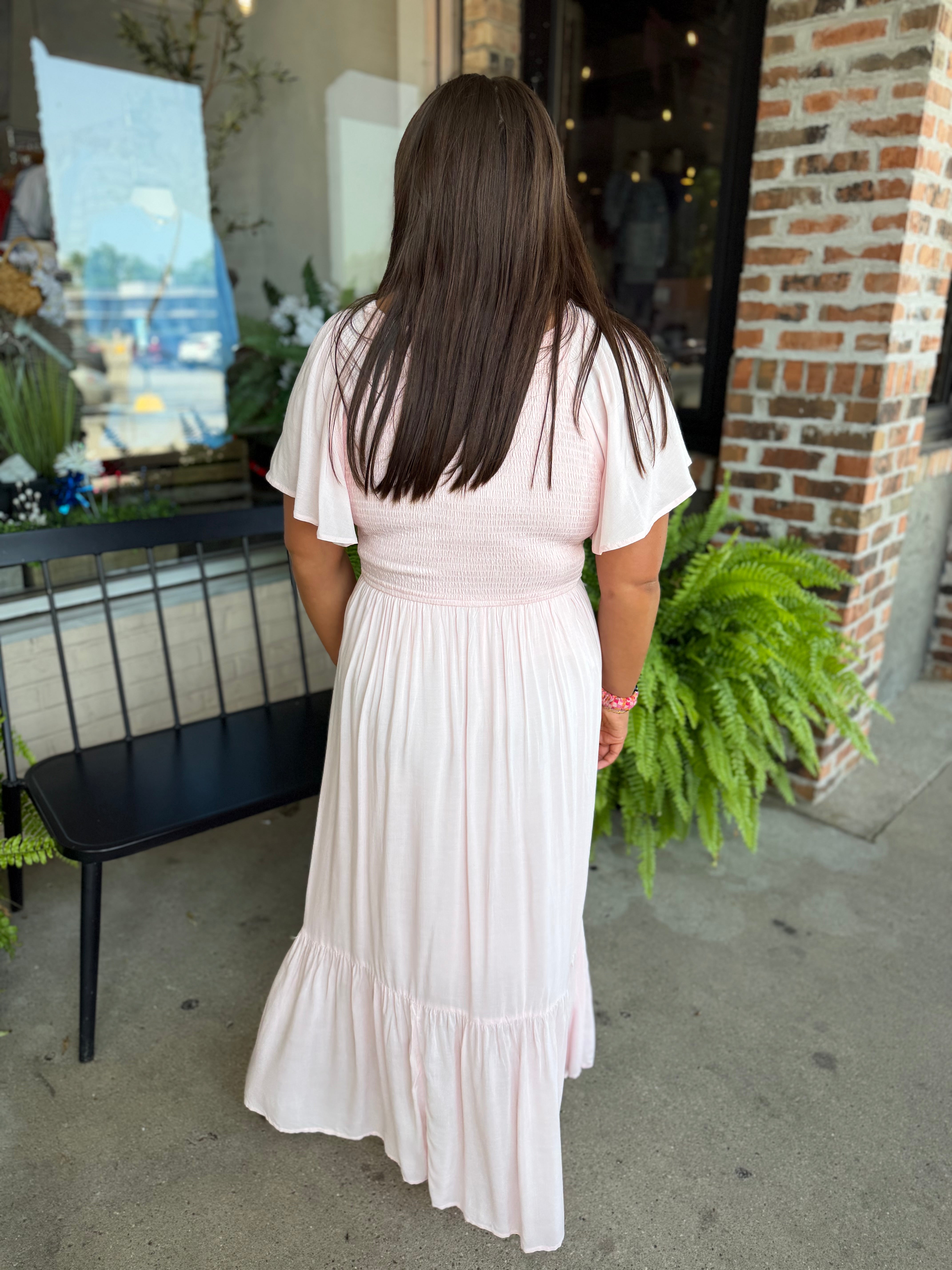 Pale Pink Smocked Dress