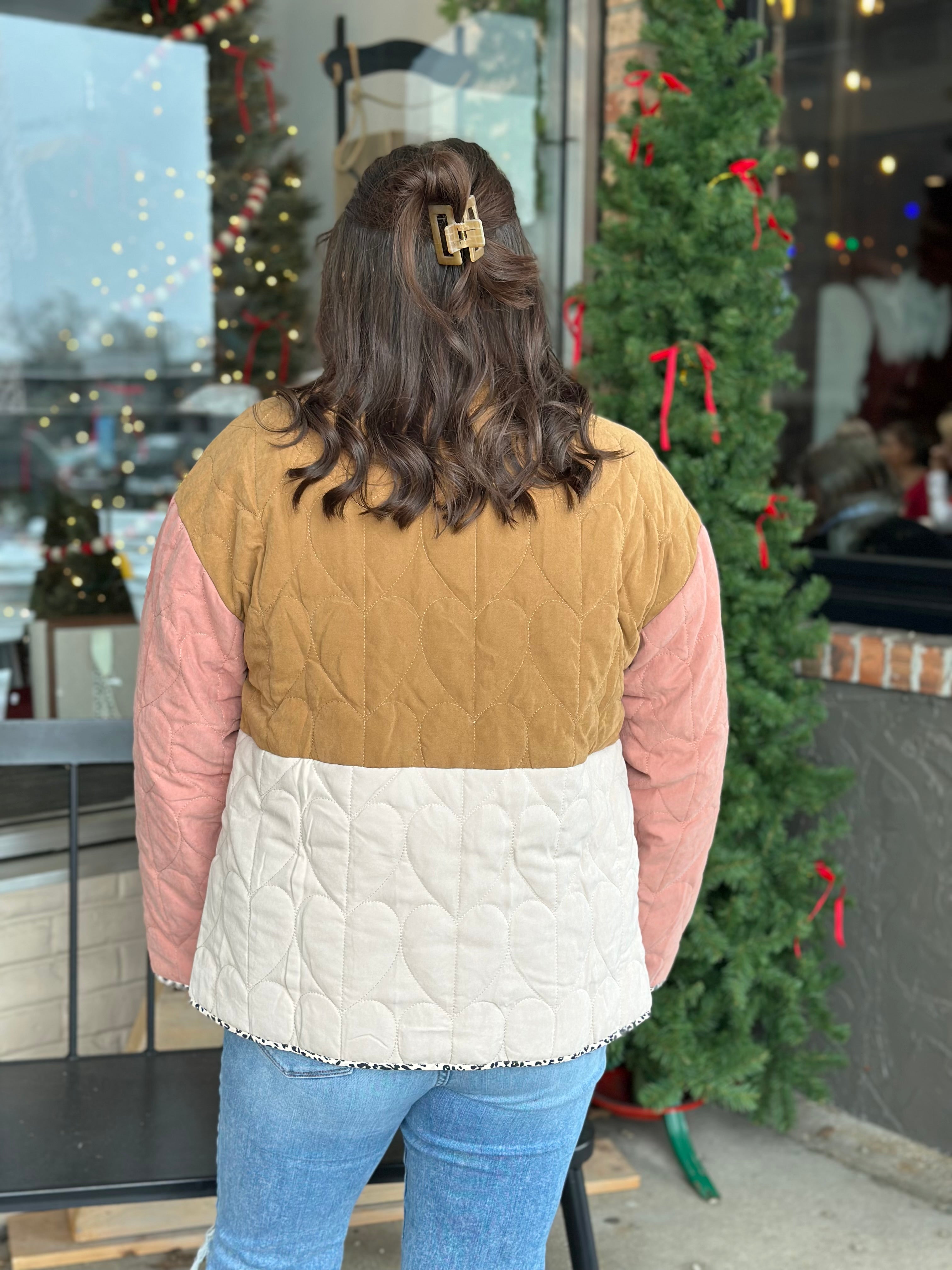 Color Block Quilted Jacket