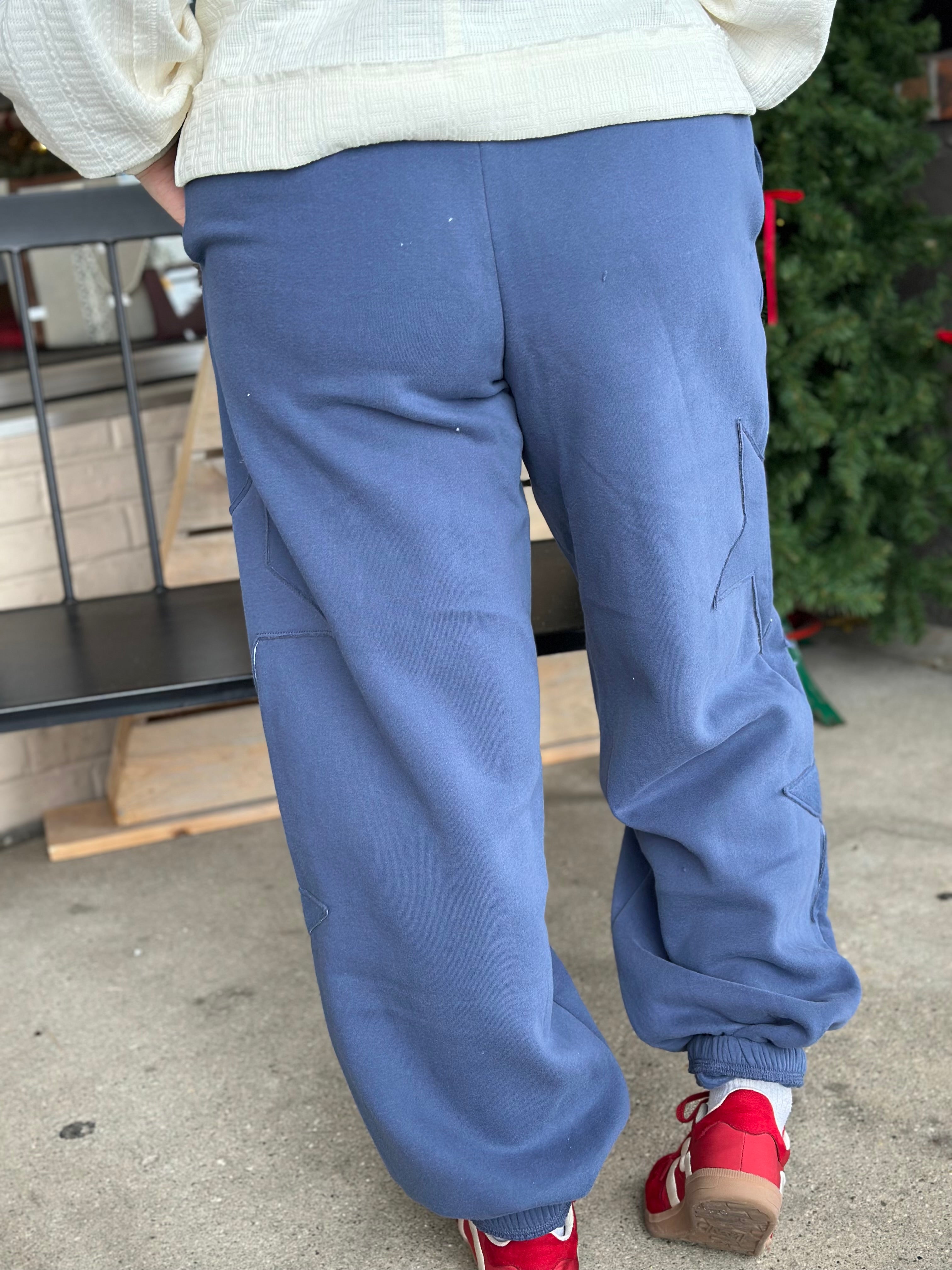 Navy Star Patch Joggers