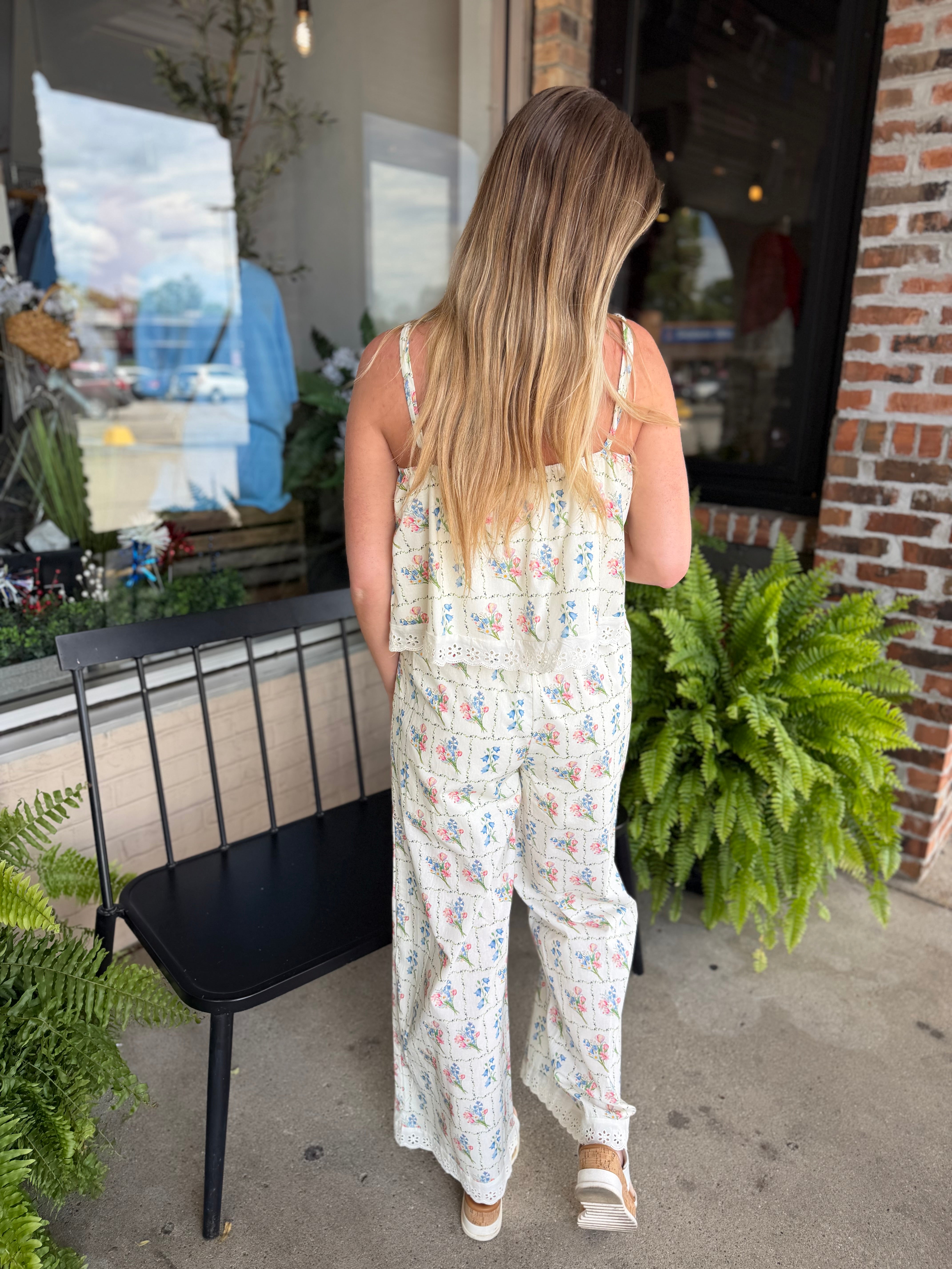 Floral Wide Leg Pants