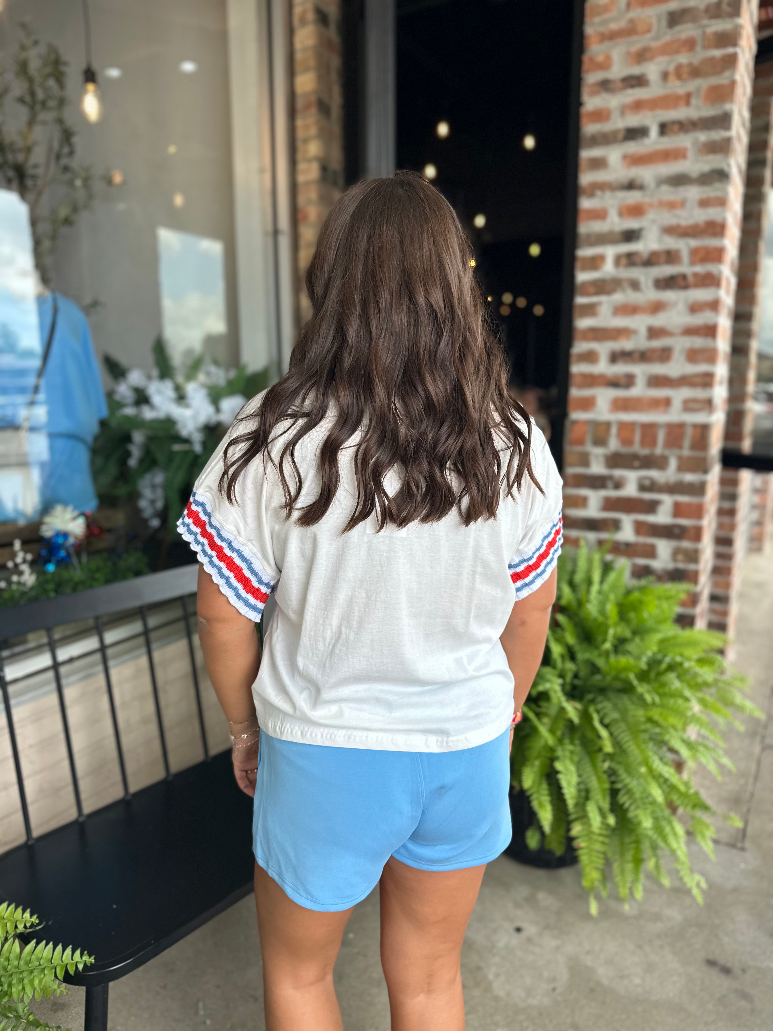 Contrast Trim Pullover Top