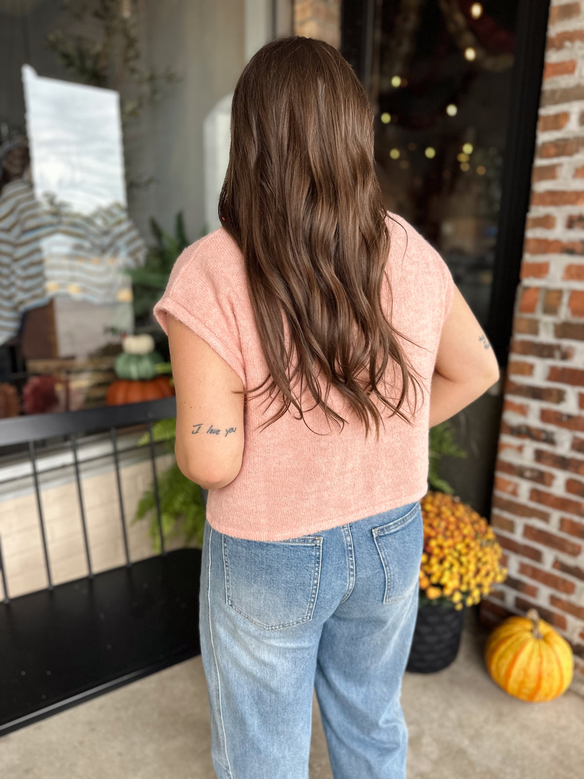 Pink Soft Button-Front Knit Top