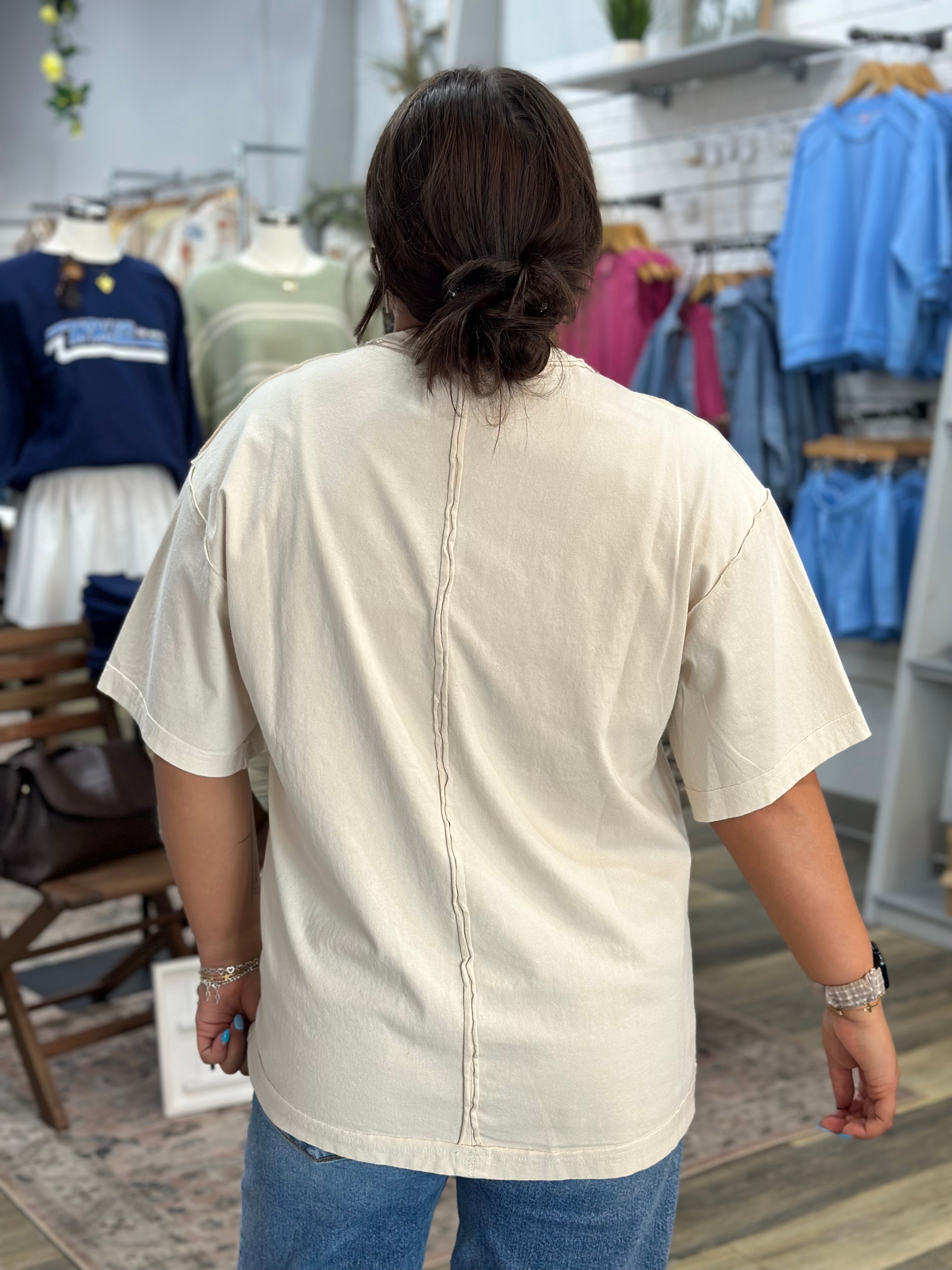 Shell Print Oversized Graphic