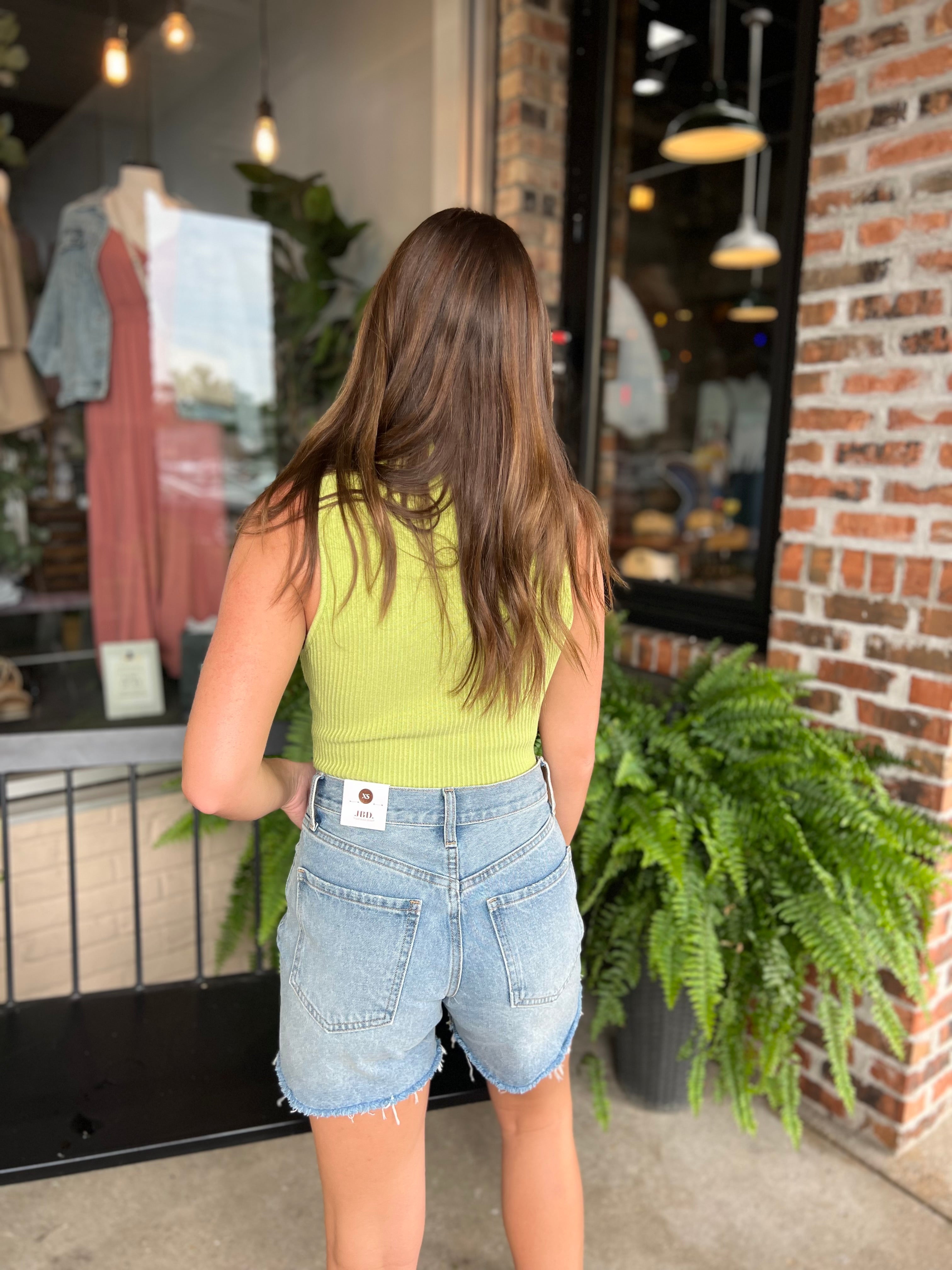 Avocado Collar Crop Top