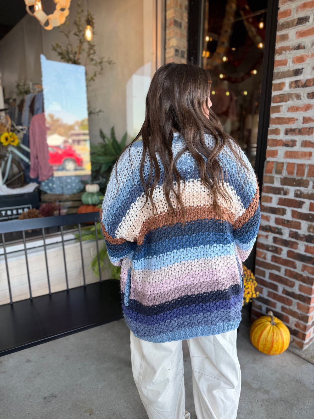 Rainbow Hand-Crochet Cardigan