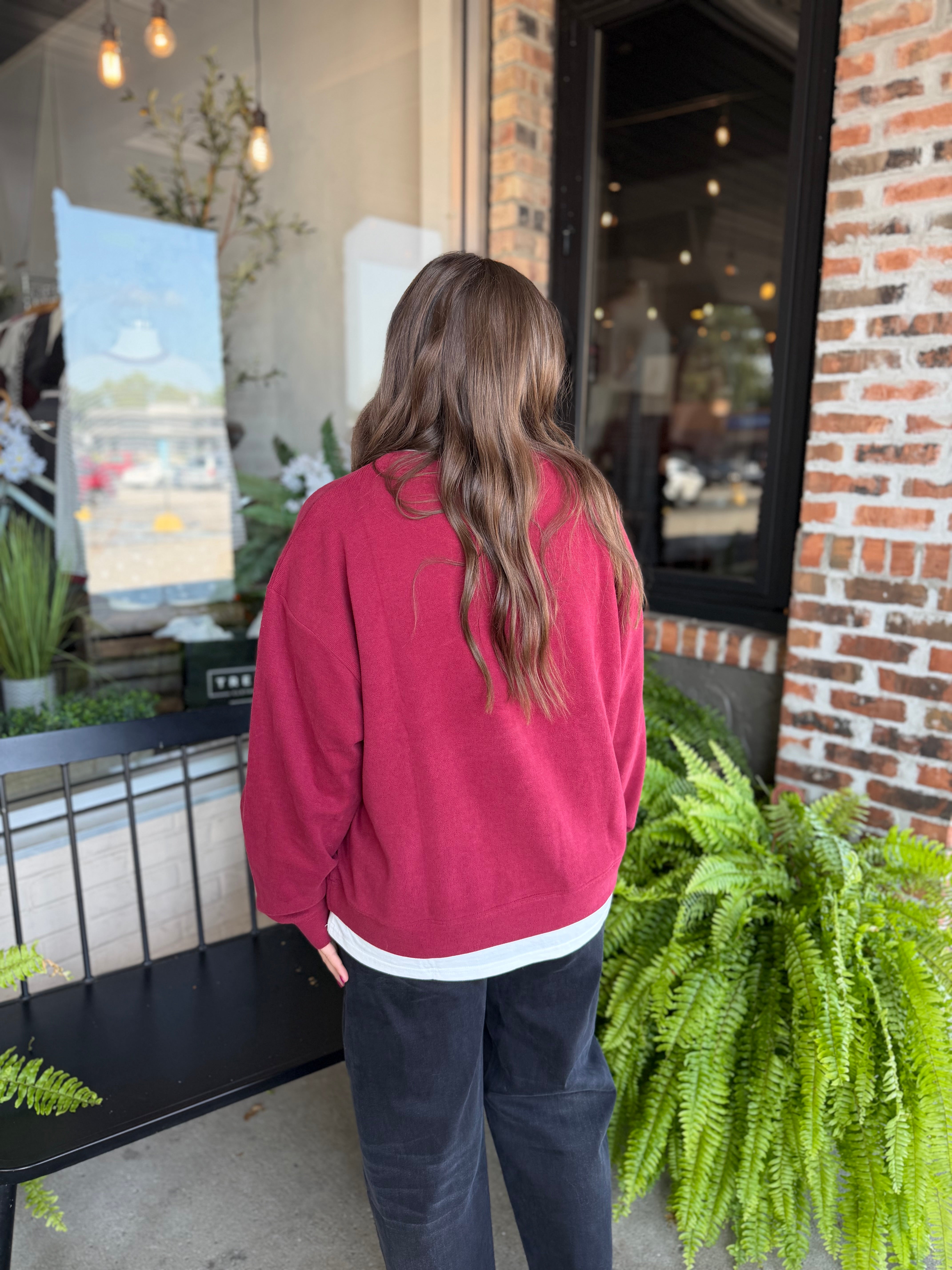 Cranberry Crew Neck Sweatshirt