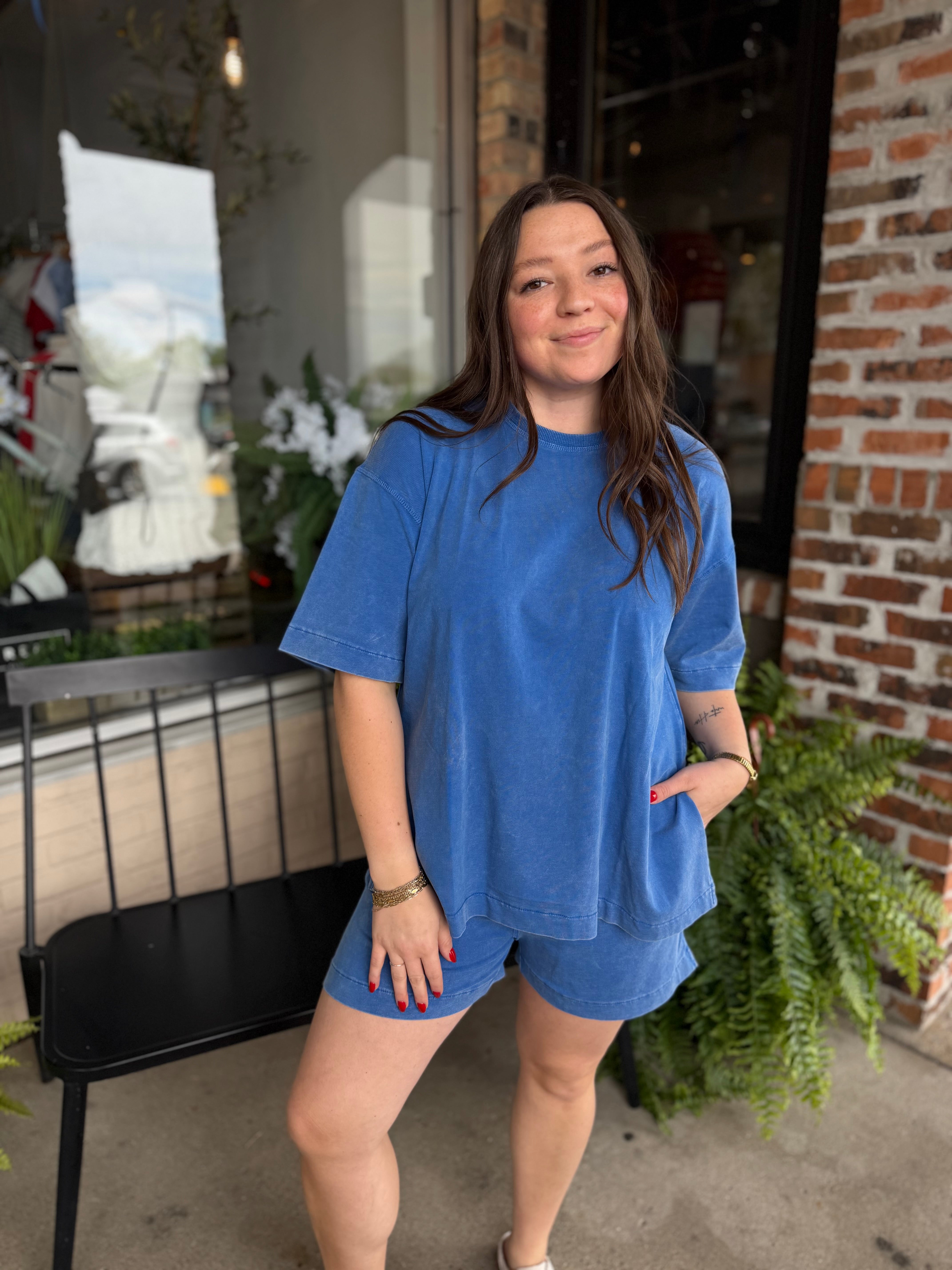 Indigo Coastal Cotton Shorts - FINAL SALE