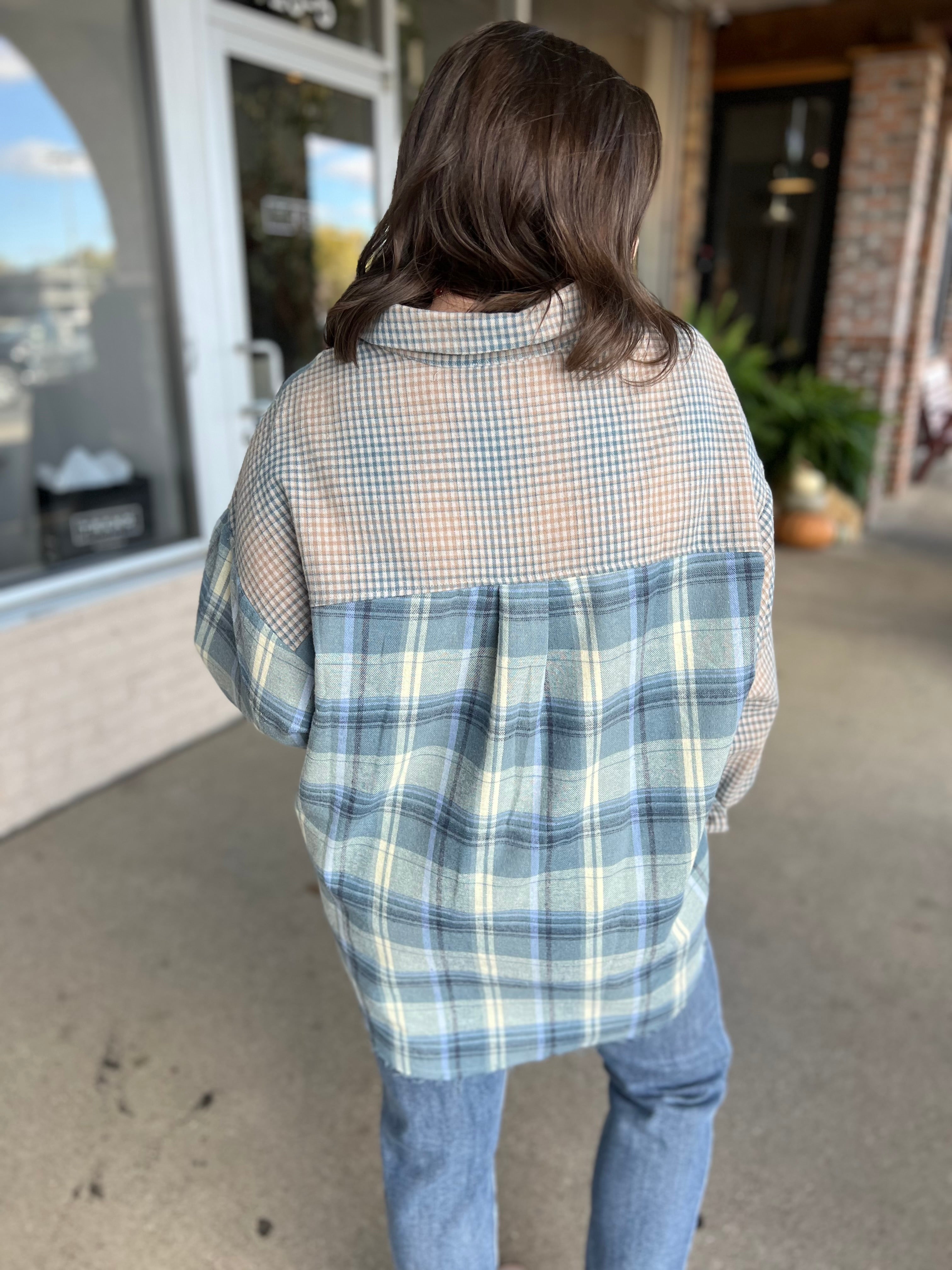 Blue Multi Plaid Shirt