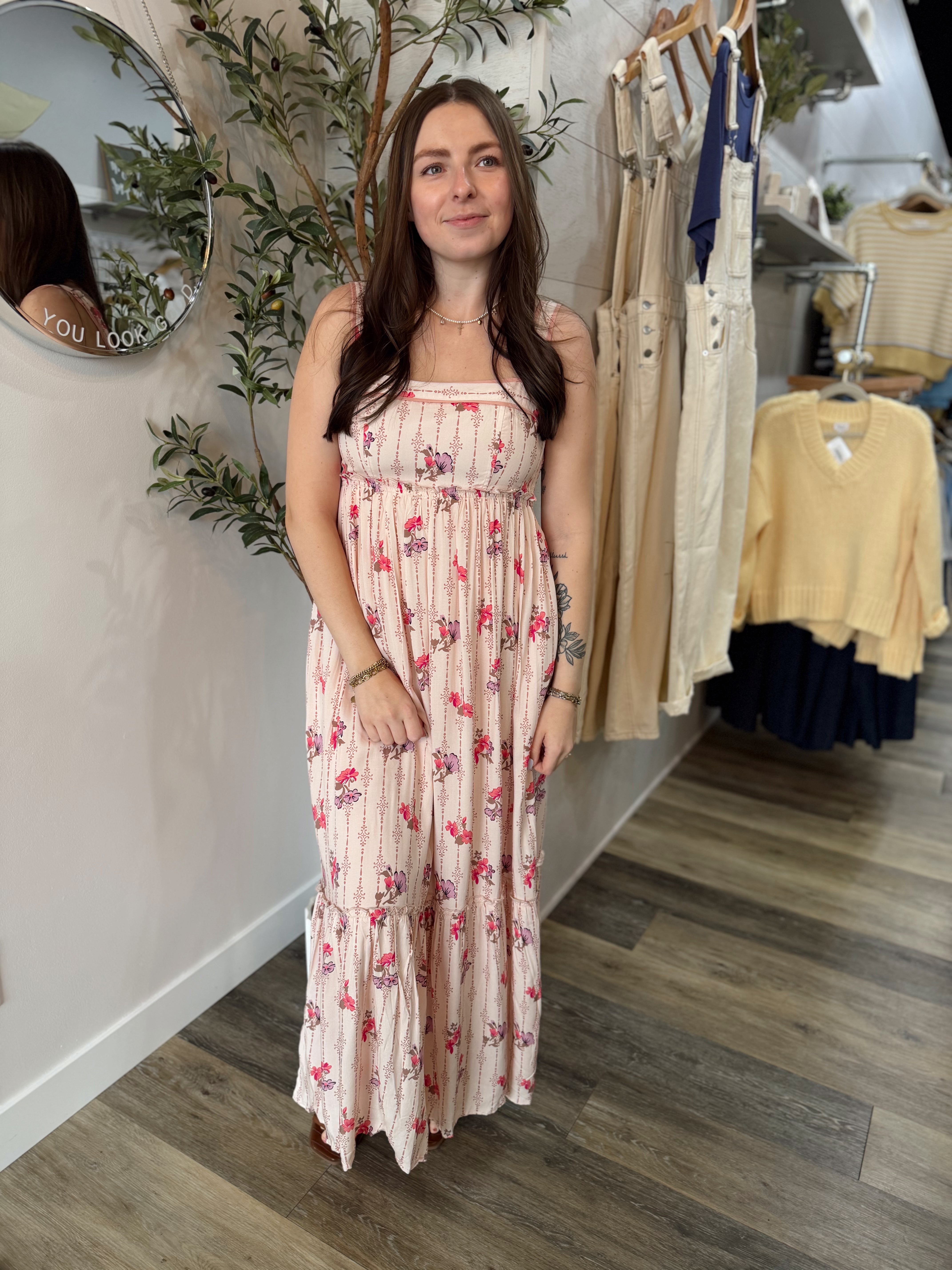 Peach Floral Maxi Dress – Trend Clothing Peach Floral Maxi Dress – Trend Clothing