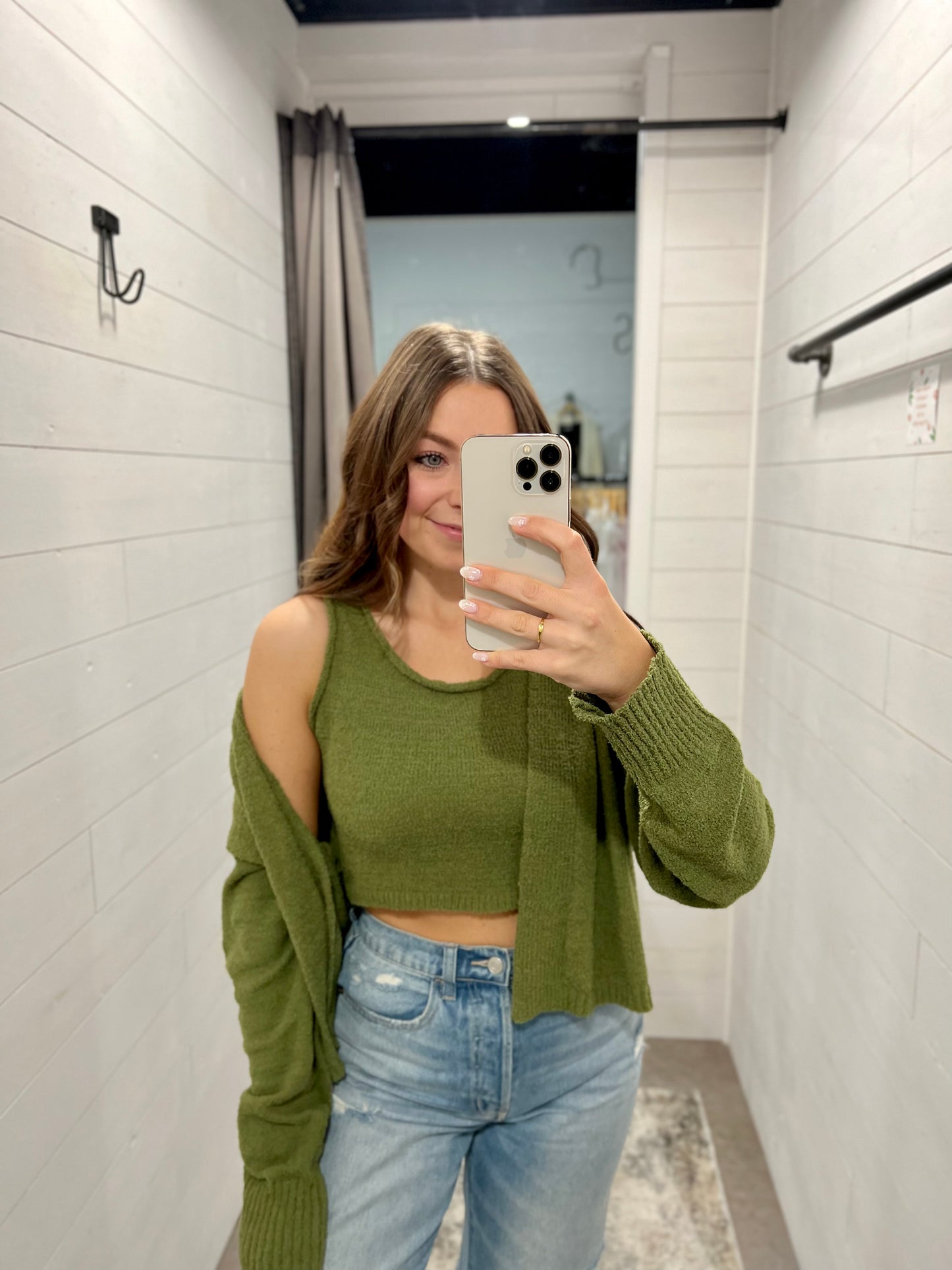 Olive Cropped Tank
