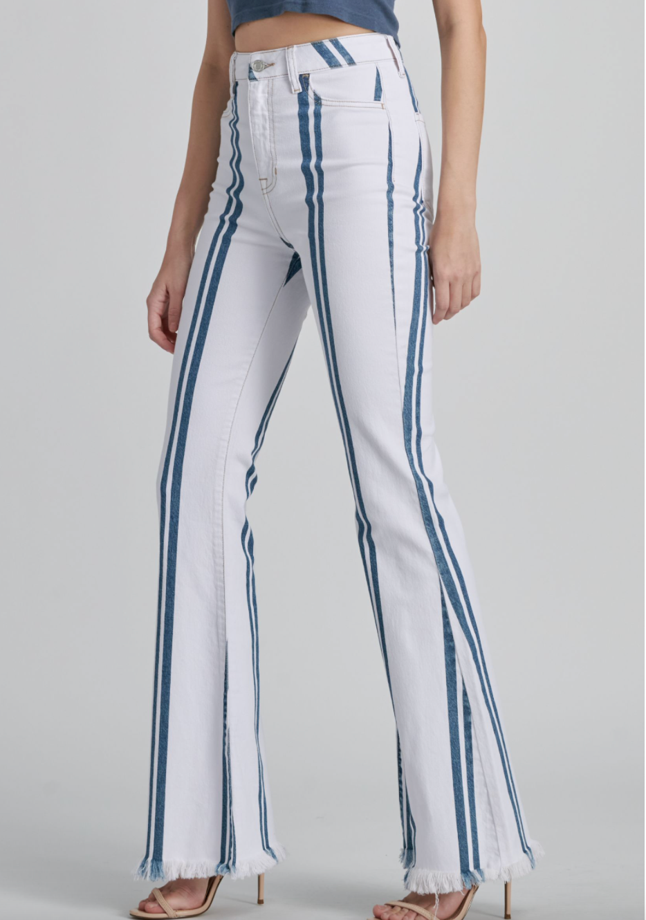 Stripe Flare Jeans - FINAL SALE