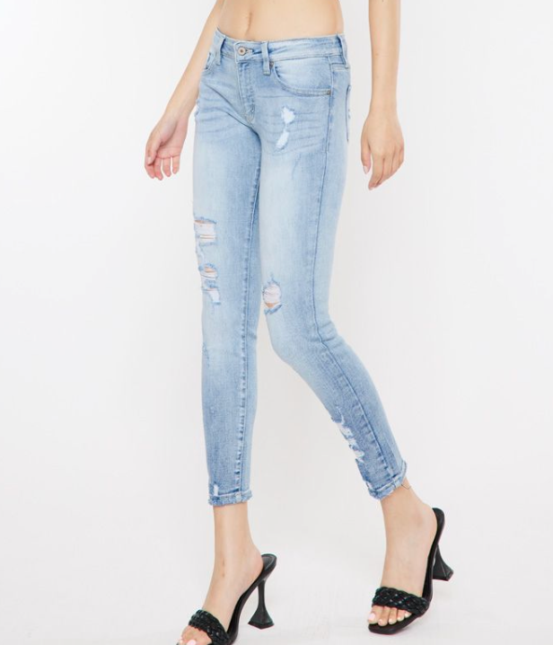 Mid Rise Ankle Skinny