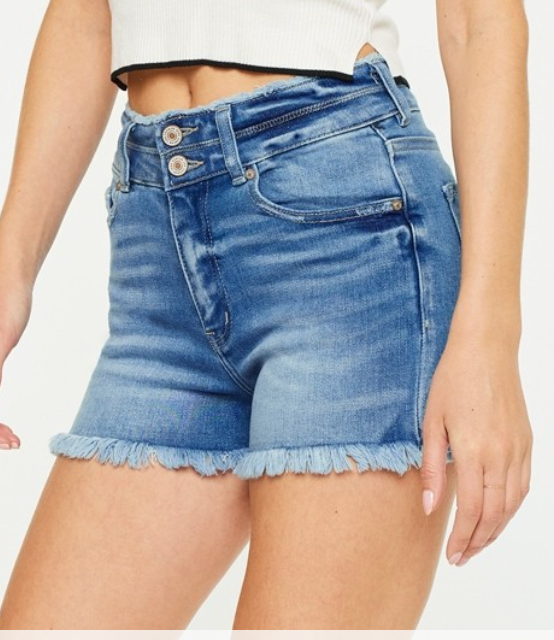 Light Wash High Rise Shorts