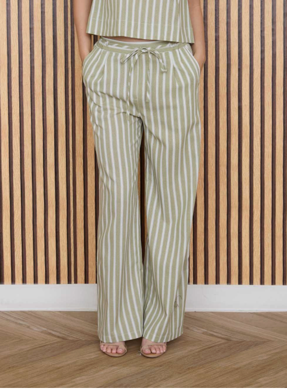 Olive Stripe Pants