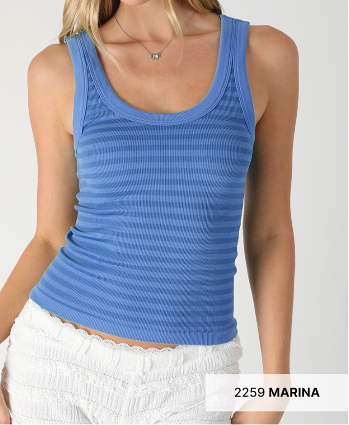 Reversible Striped Tank