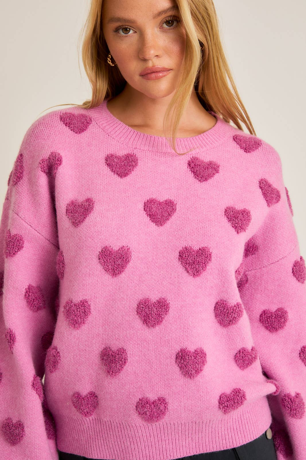 Pink Heart Sweater
