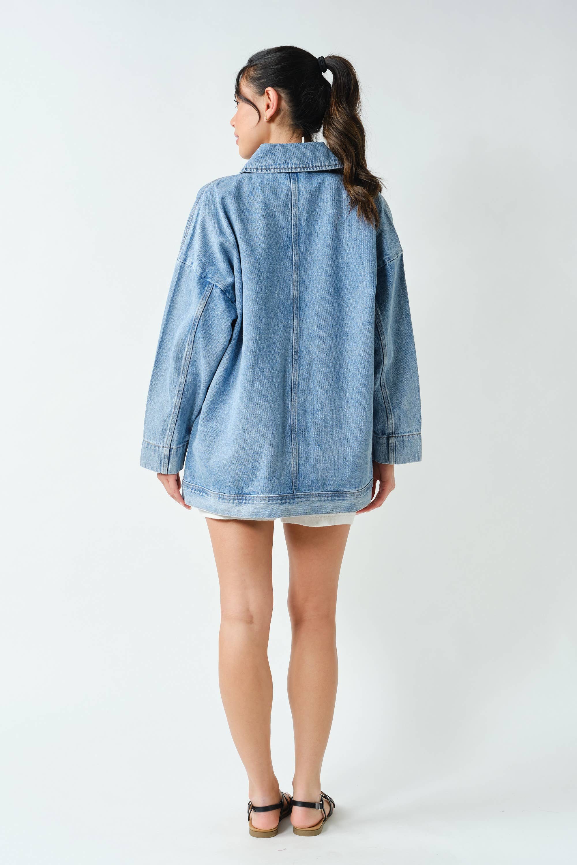 Boxy-Cut Denim Jacket