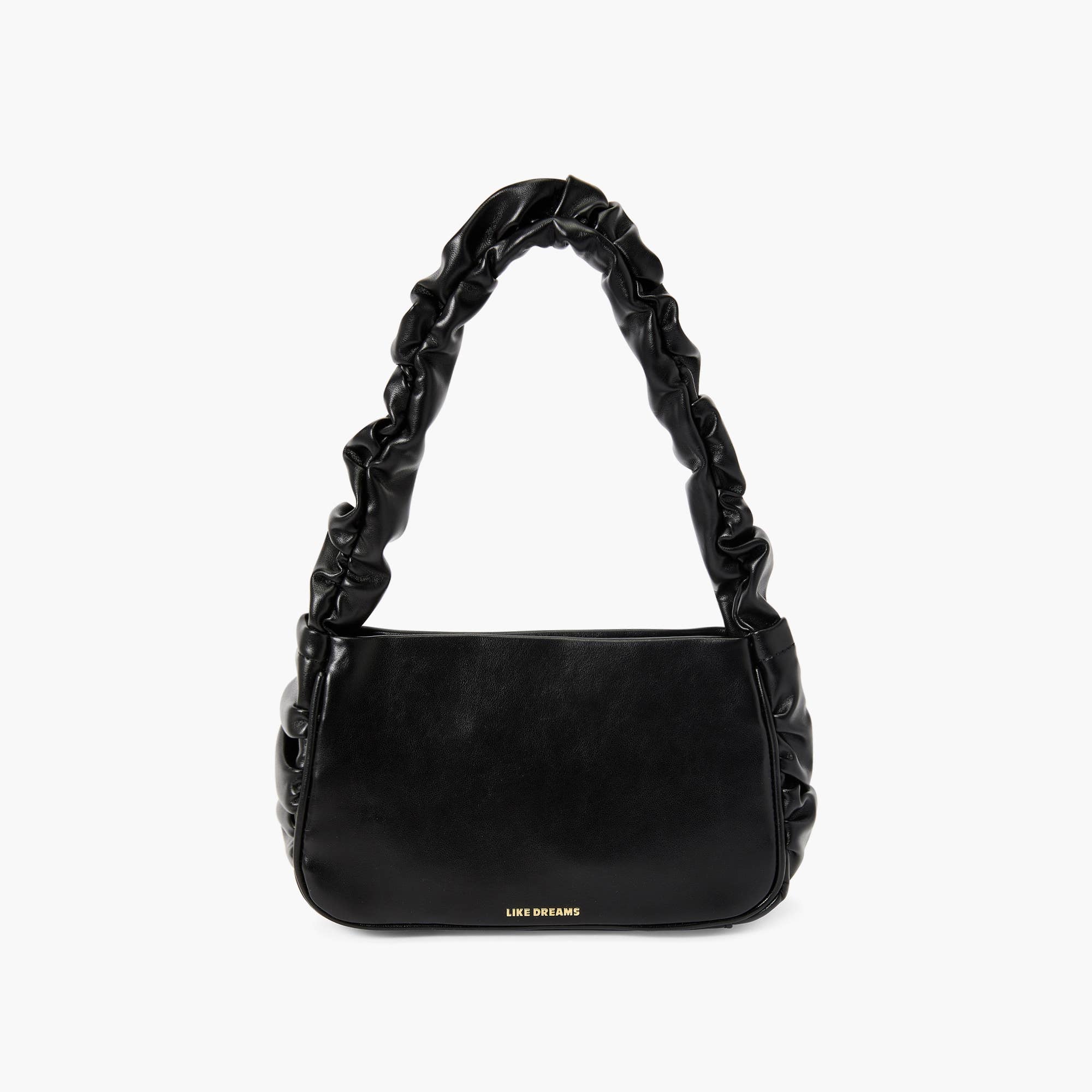 Scrunchie Shoulder Bag: Black