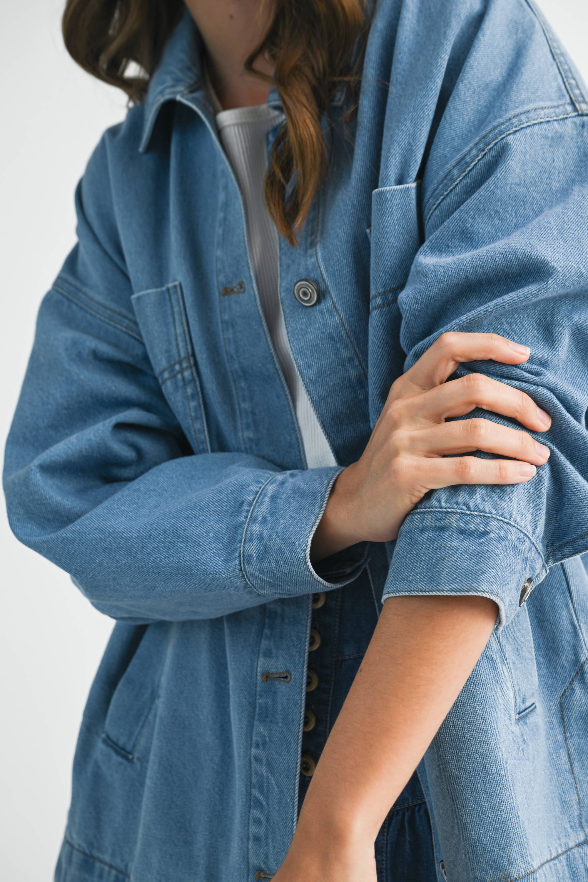 Denim Relaxed Fit Utility Jacket - FINAL SALE