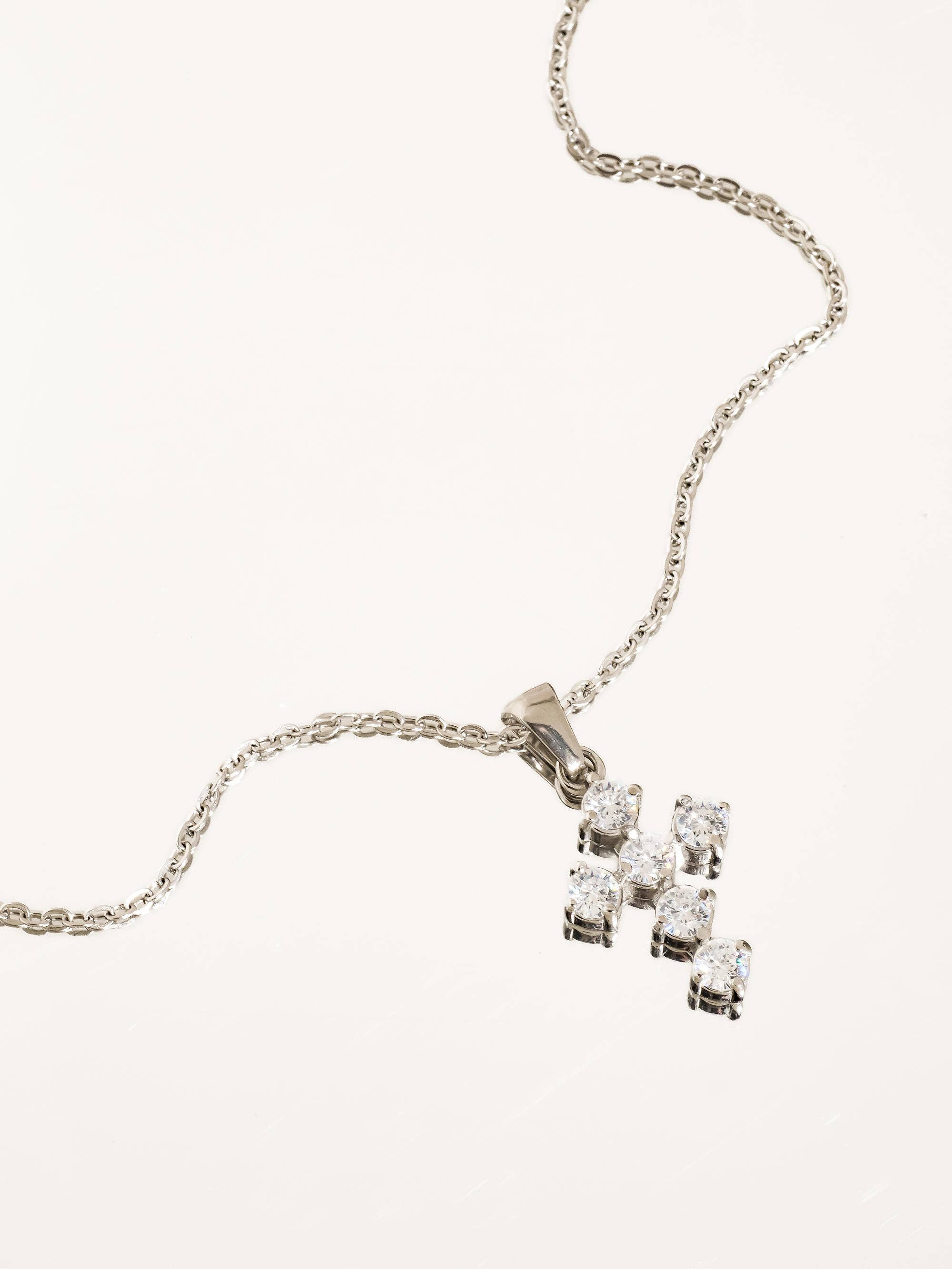 18K Silver Non-Tarnish Dainty Cross Necklace