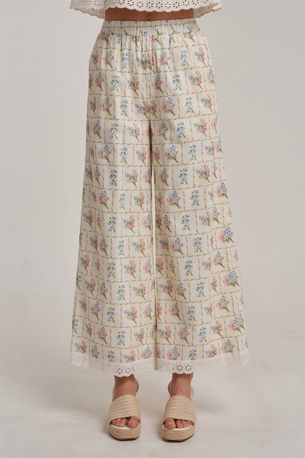 Floral Wide Leg Pants