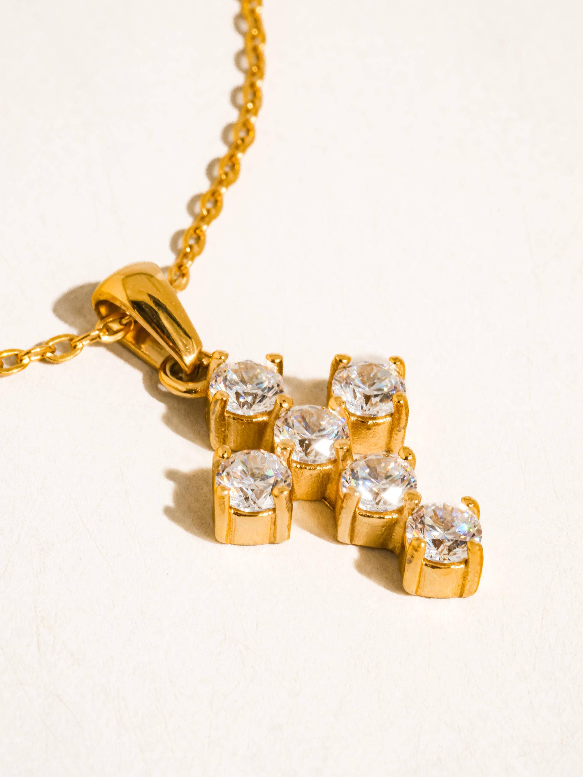 18K Gold Non-Tarnish Dainty Cross Necklace