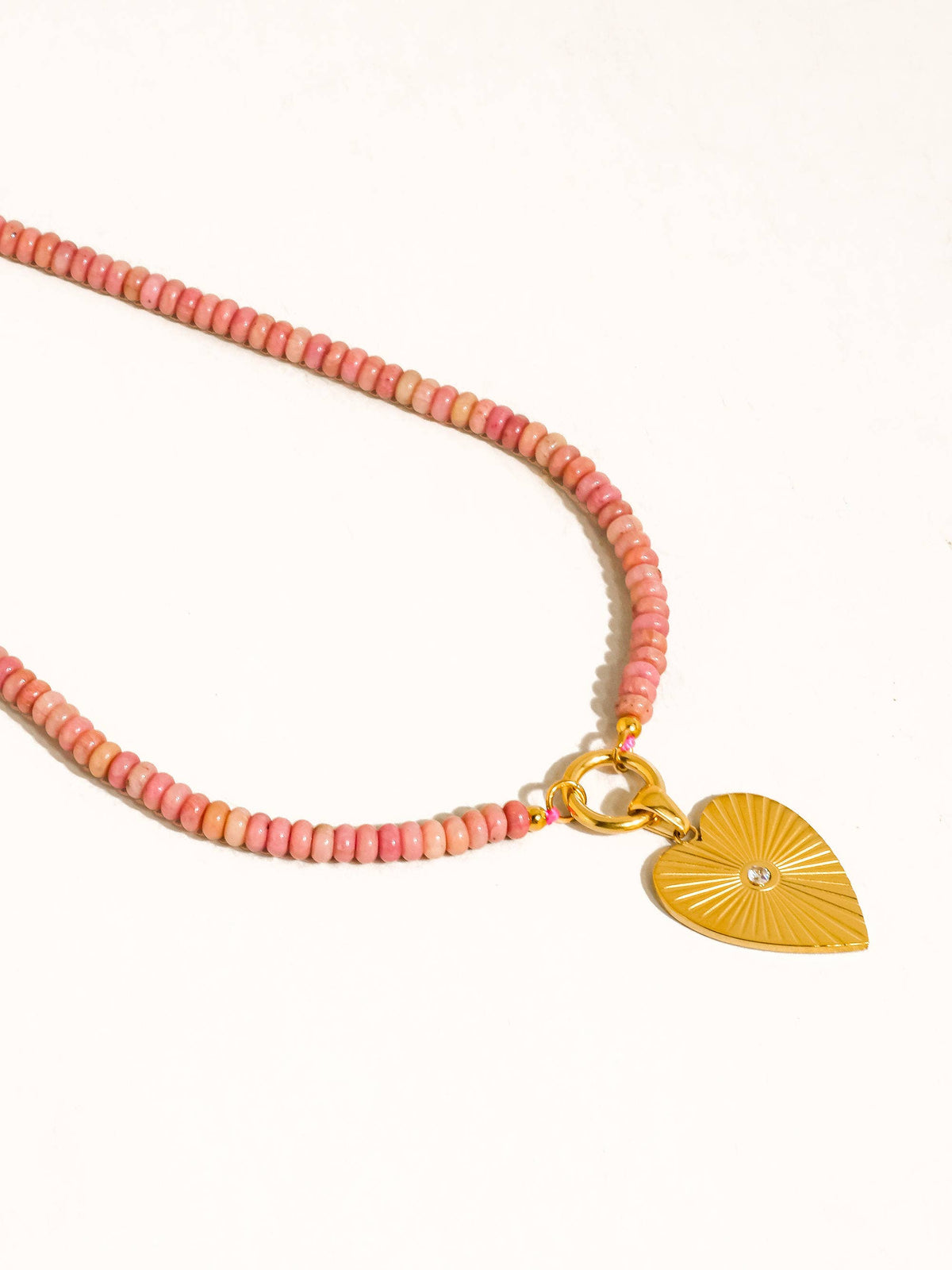 Gold Non-Tarnish Bobo Natural Stone Necklace