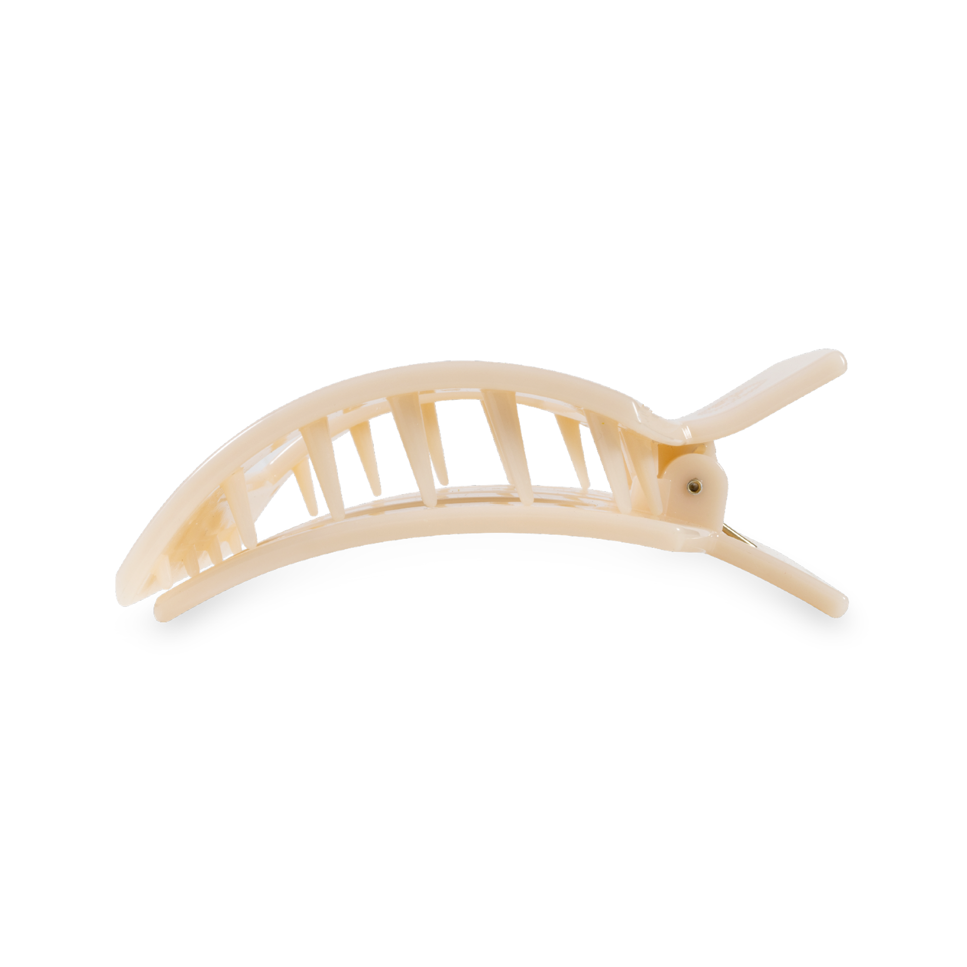 Square Flat Hair Clip | Med. | Almond Beige